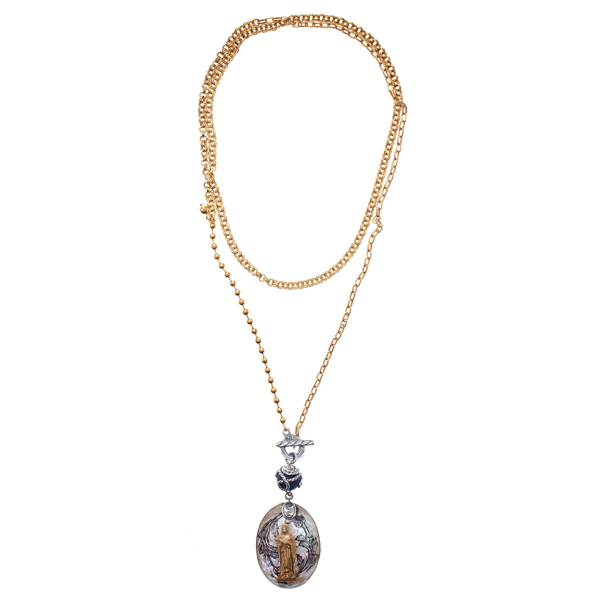 Theresa Resin & Gold-Plated Long Necklace – Gold Plated – Gem Kingdom