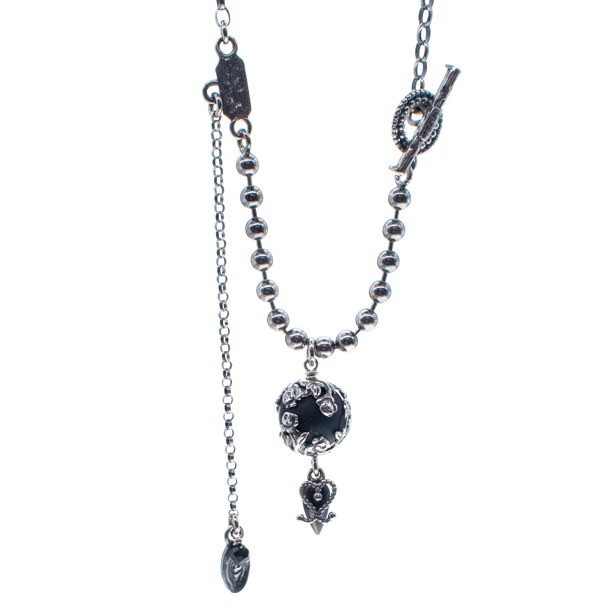 Black Onyx Pendant Necklace – Sterling Silver – Gem Kingdom