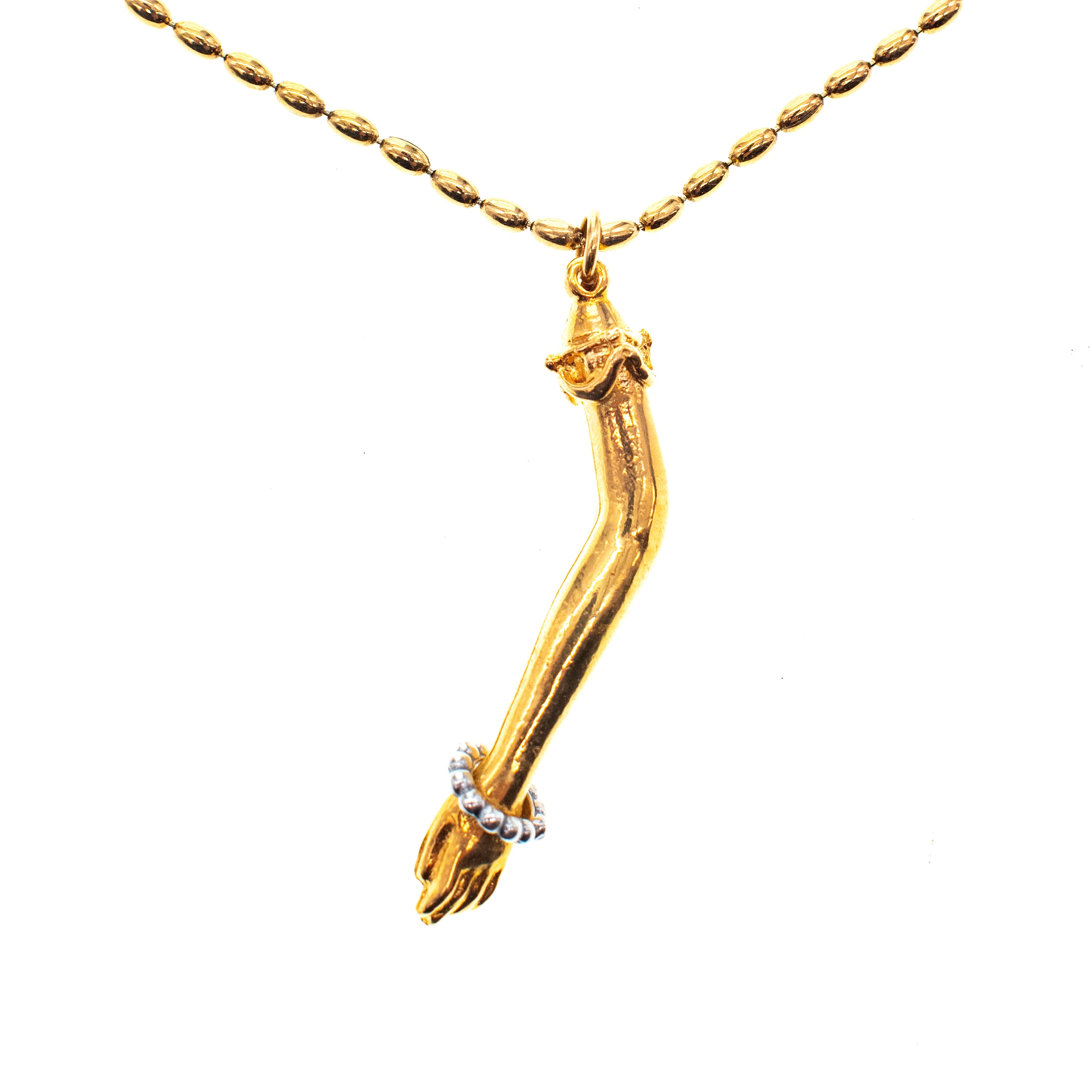 Golden Arm Necklace – Gold Plated – Gem Kingdom