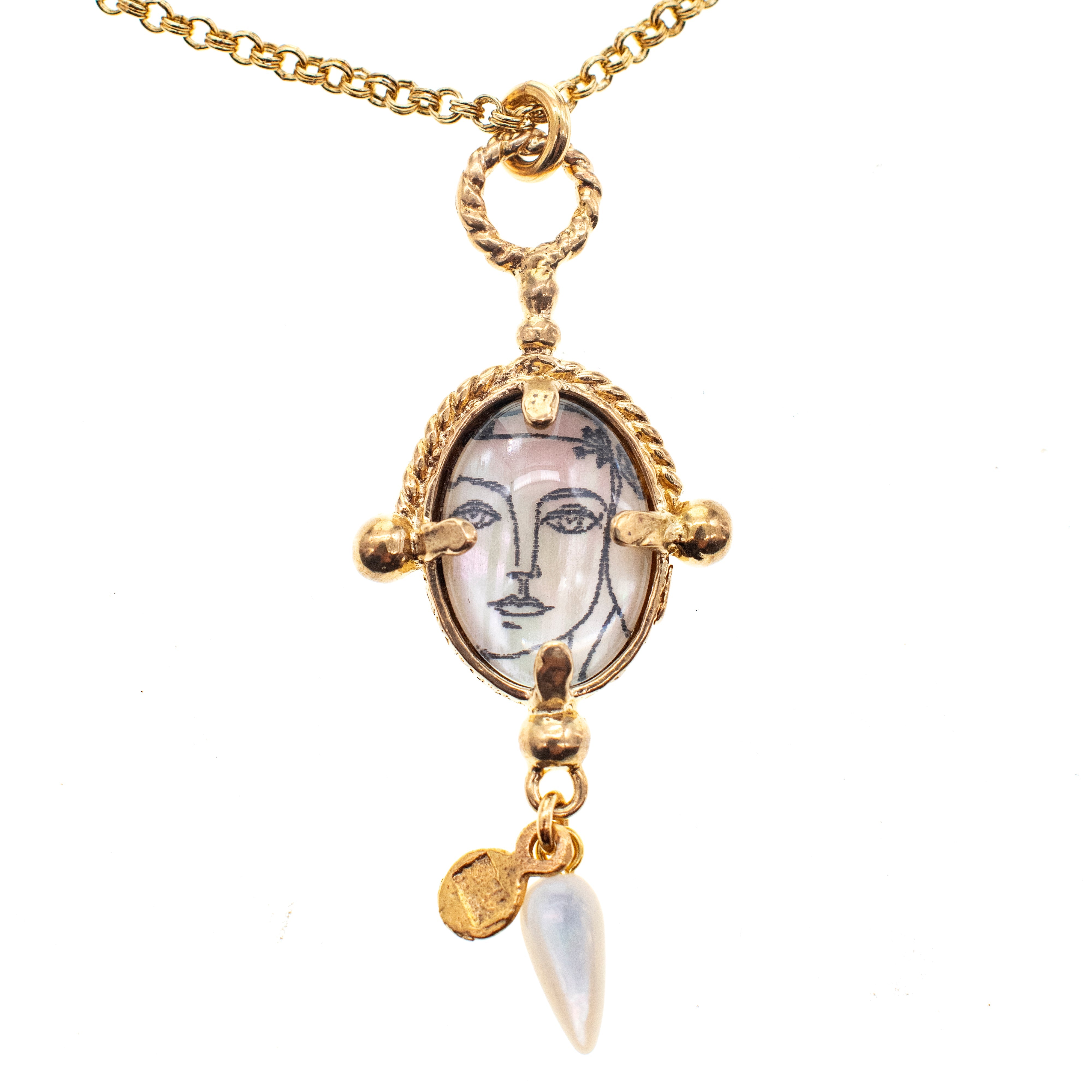Golden Picasso Necklace – Gold Plated – Gem Kingdom