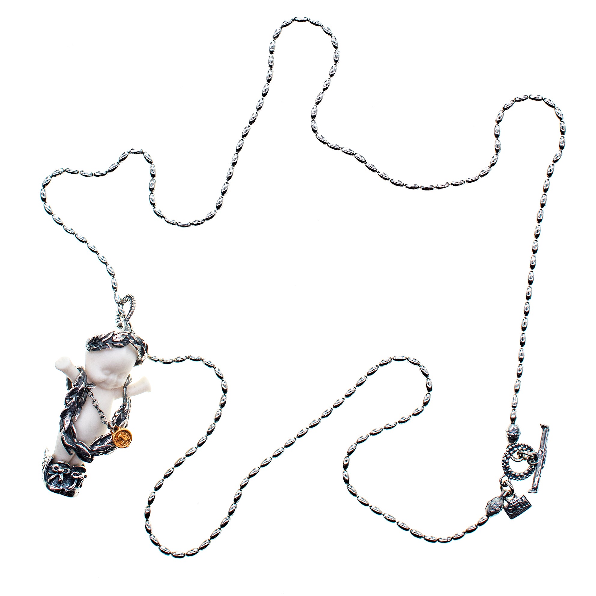 "Olympia" Necklace White And Silver