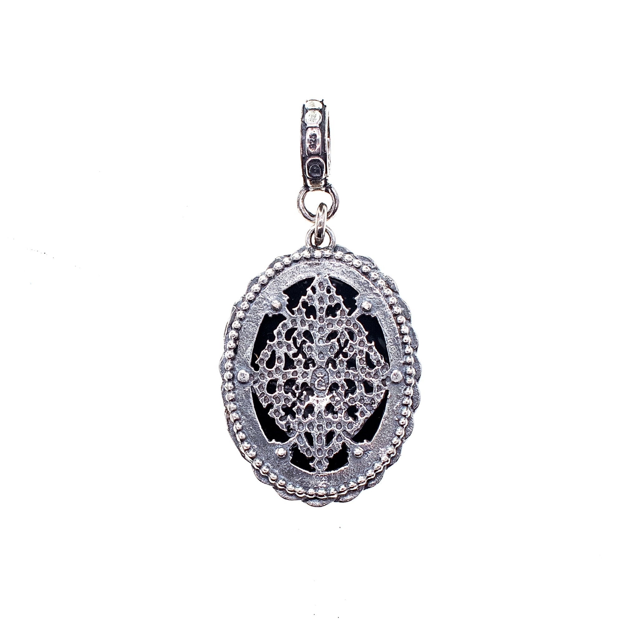 Amber Floral Pendant – Sterling Silver – Gem Kingdom