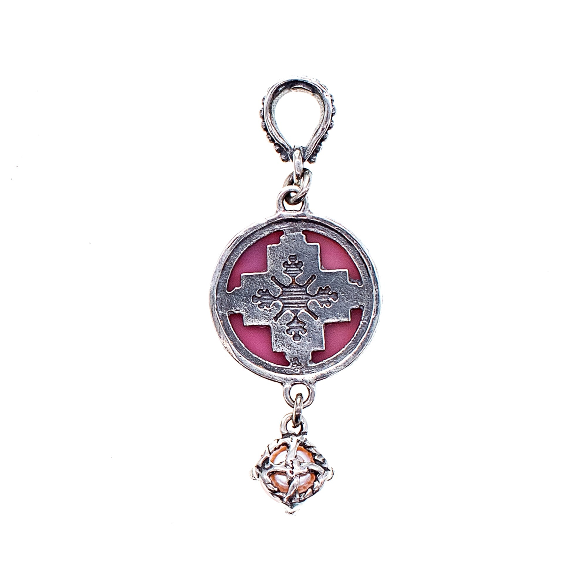 Pink Polkadot Pendant – Sterling Silver – Gem Kingdom