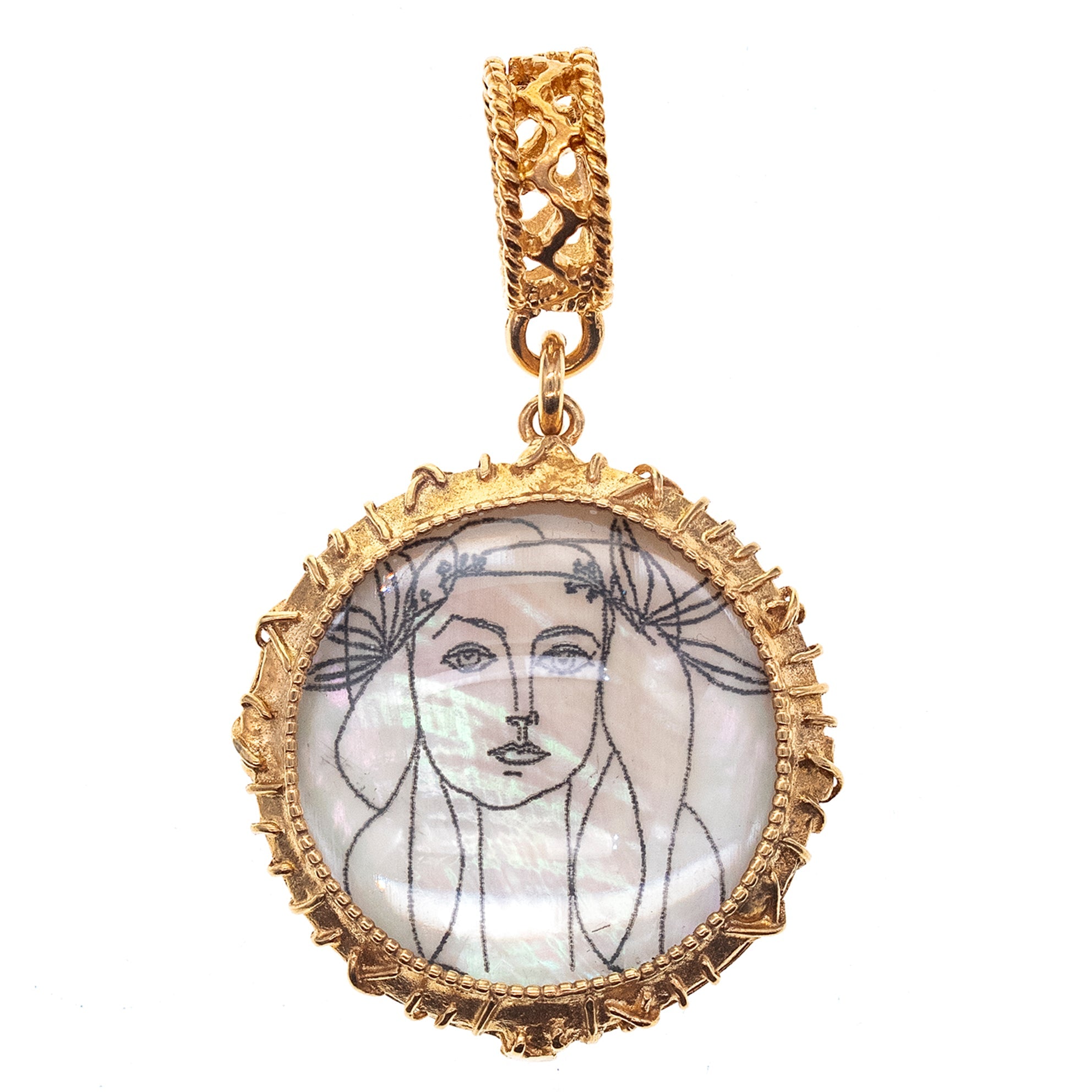 Picasso Gold Plated Pendant – Gold Plated – Gem Kingdom
