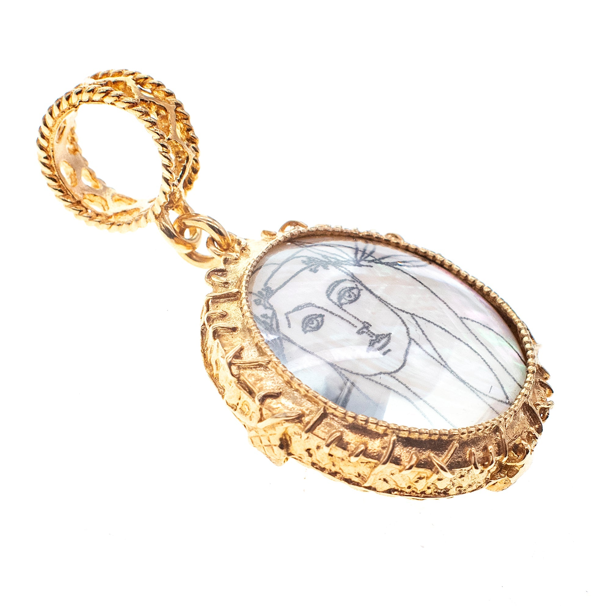 Picasso Gold Plated Pendant – Gold Plated – Gem Kingdom