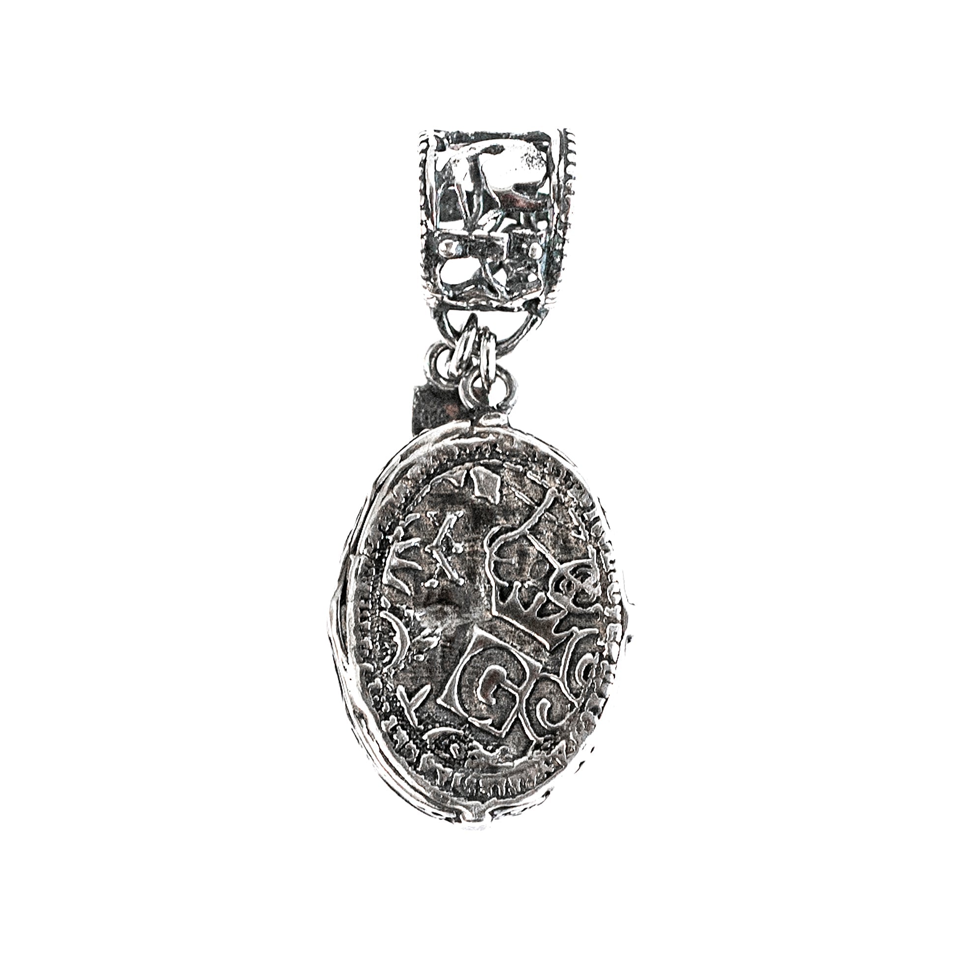 Parelmoer Monogram Ketting Zilver