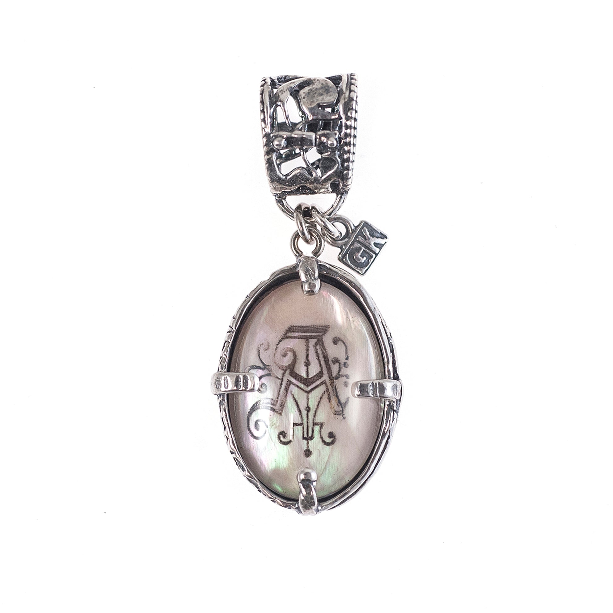Sterling Silver Monogram Pendant – Sterling Silver – Gem Kingdom