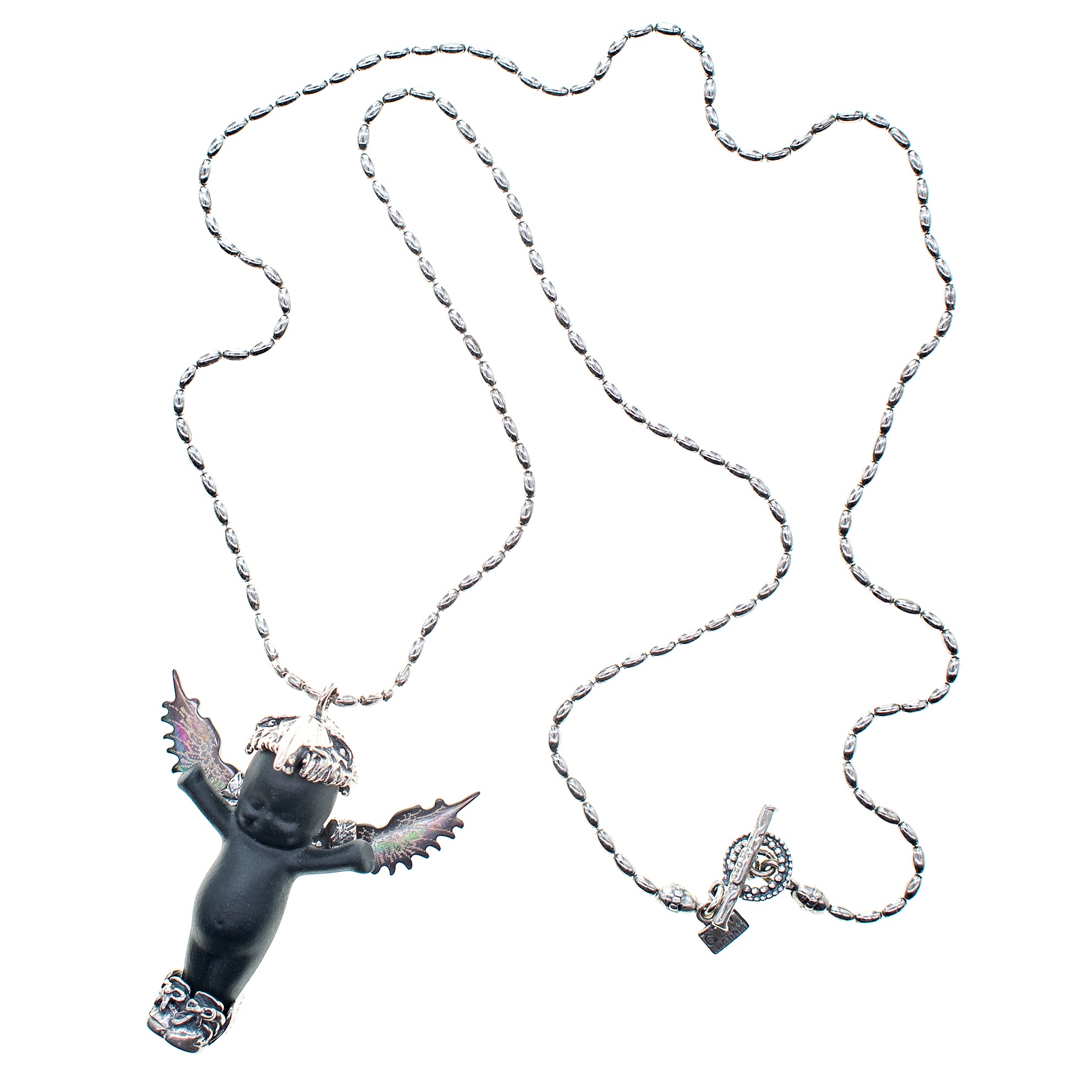 "Phoenix" Ketting Zwart En Zilver