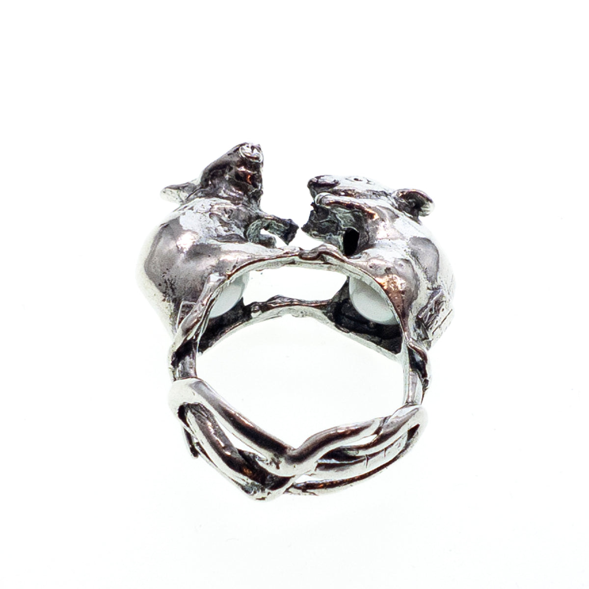 Muizen Ring Witte Parel