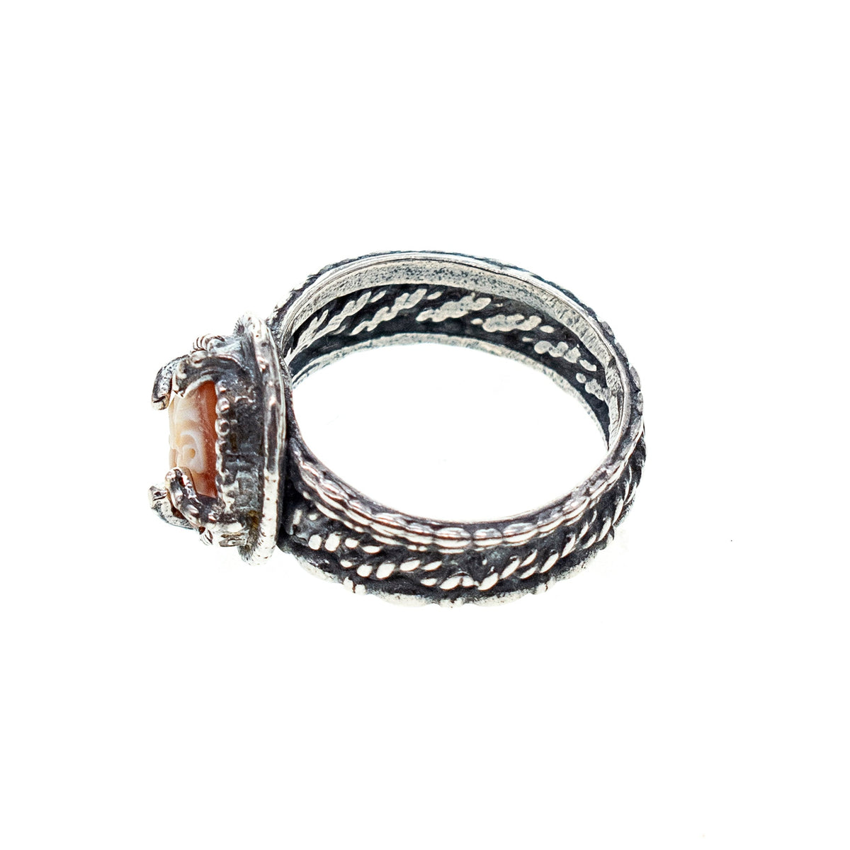 Camee Ring Rood – Sterling Zilver – Gem Kingdom