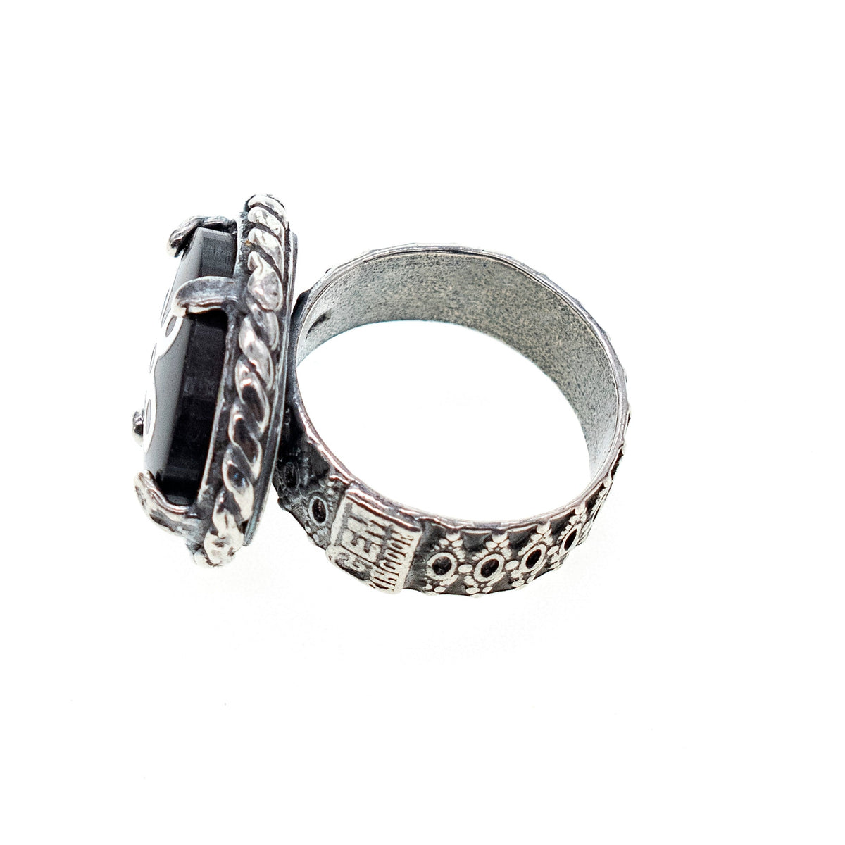 Knot Ring Black – Sterling Silver – Gem Kingdom