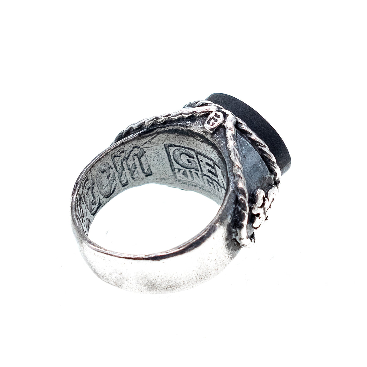 Rebel Rebel Fleur-De-Lis Signet Ring – Sterling Silver – Gem Kingdom