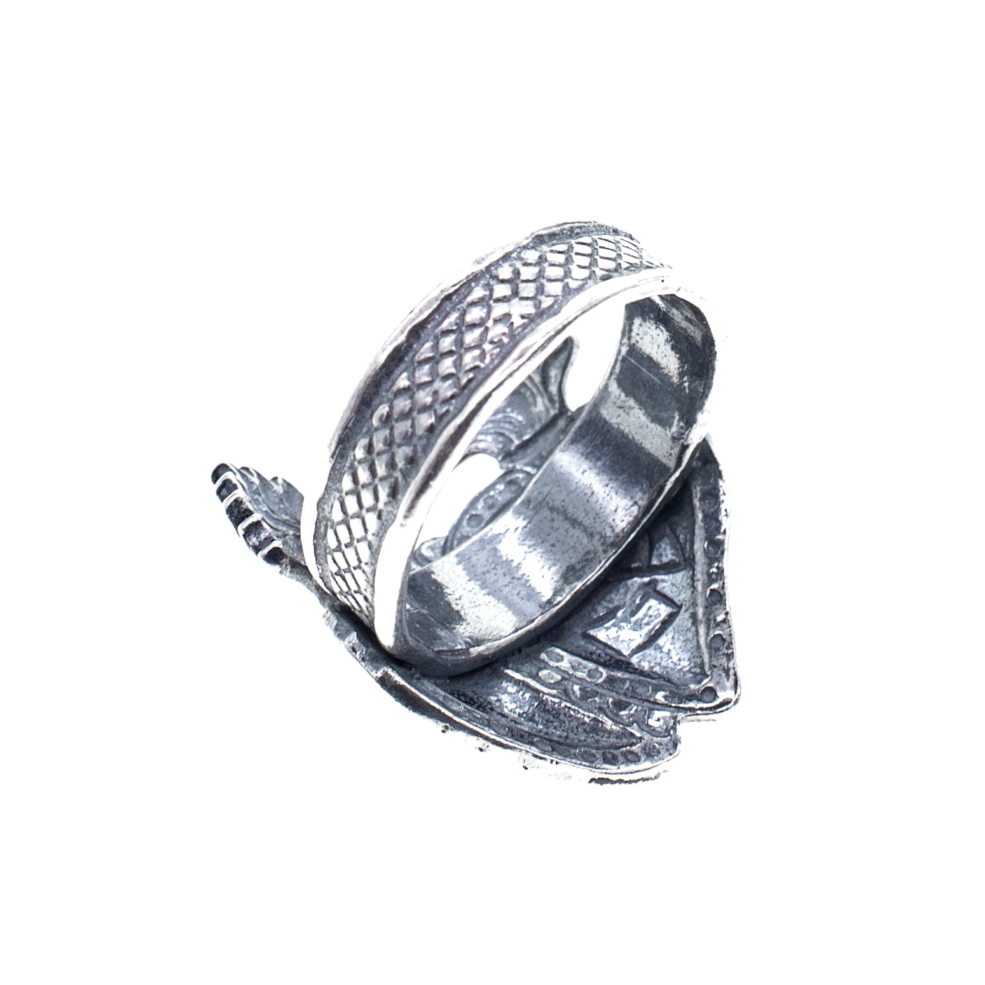 Double Sacred Heart Ring – Sterling Silver – Gem Kingdom