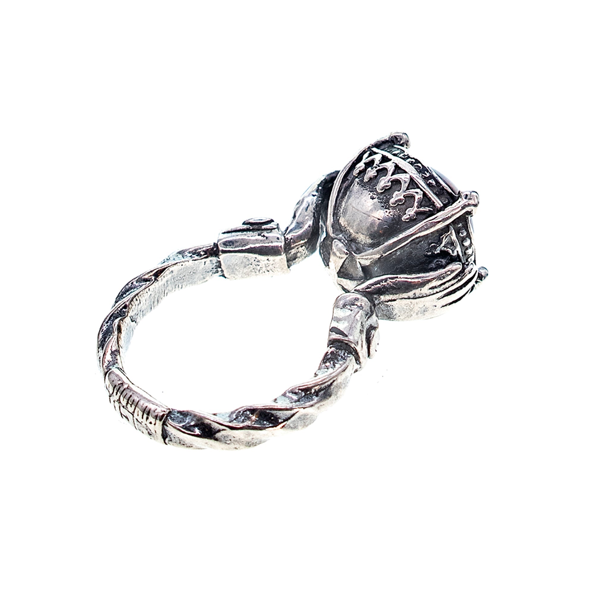Black Pearl Ring – Sterling Silver – Gem Kingdom