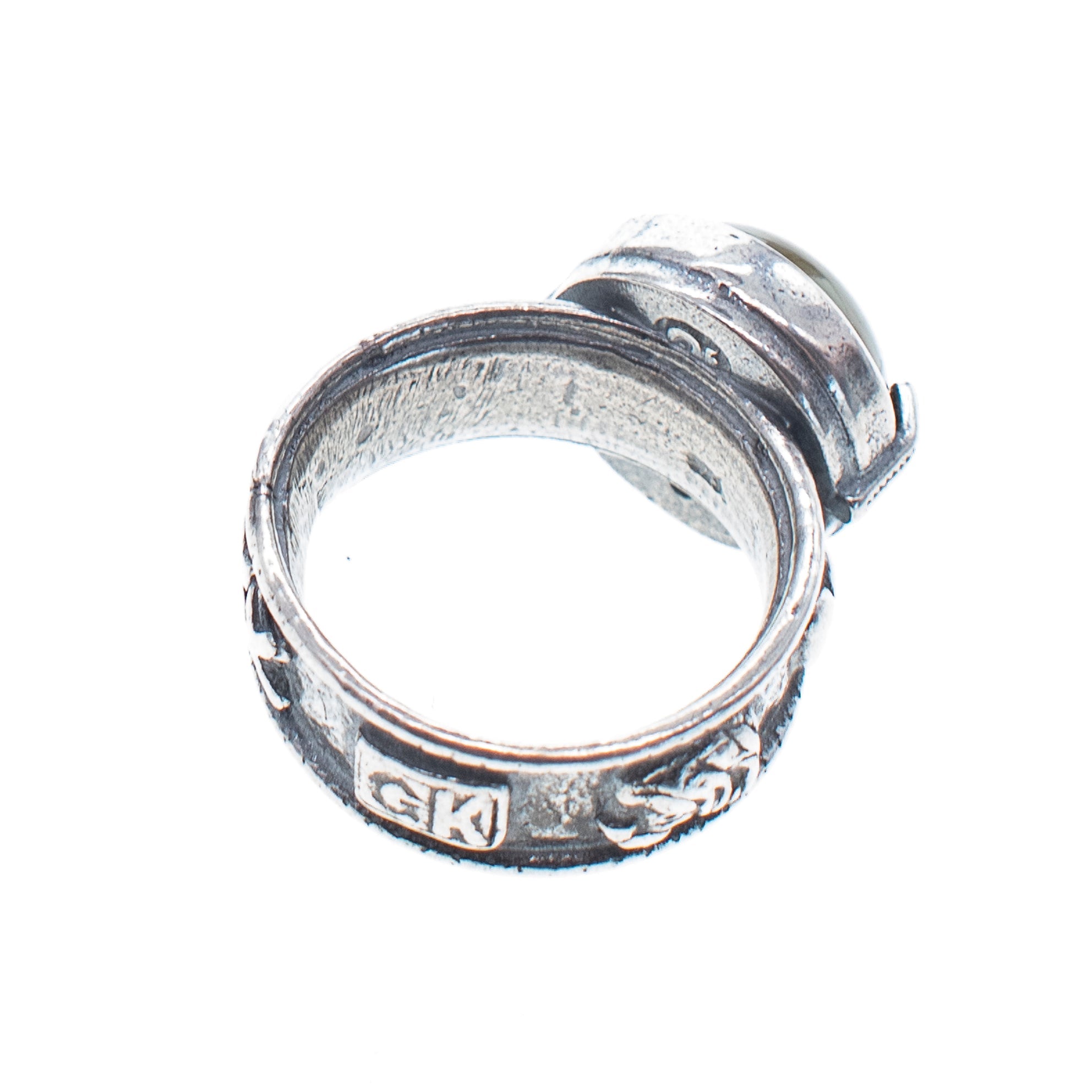 Dark Intaglio Ring – Sterling Silver – Gem Kingdom