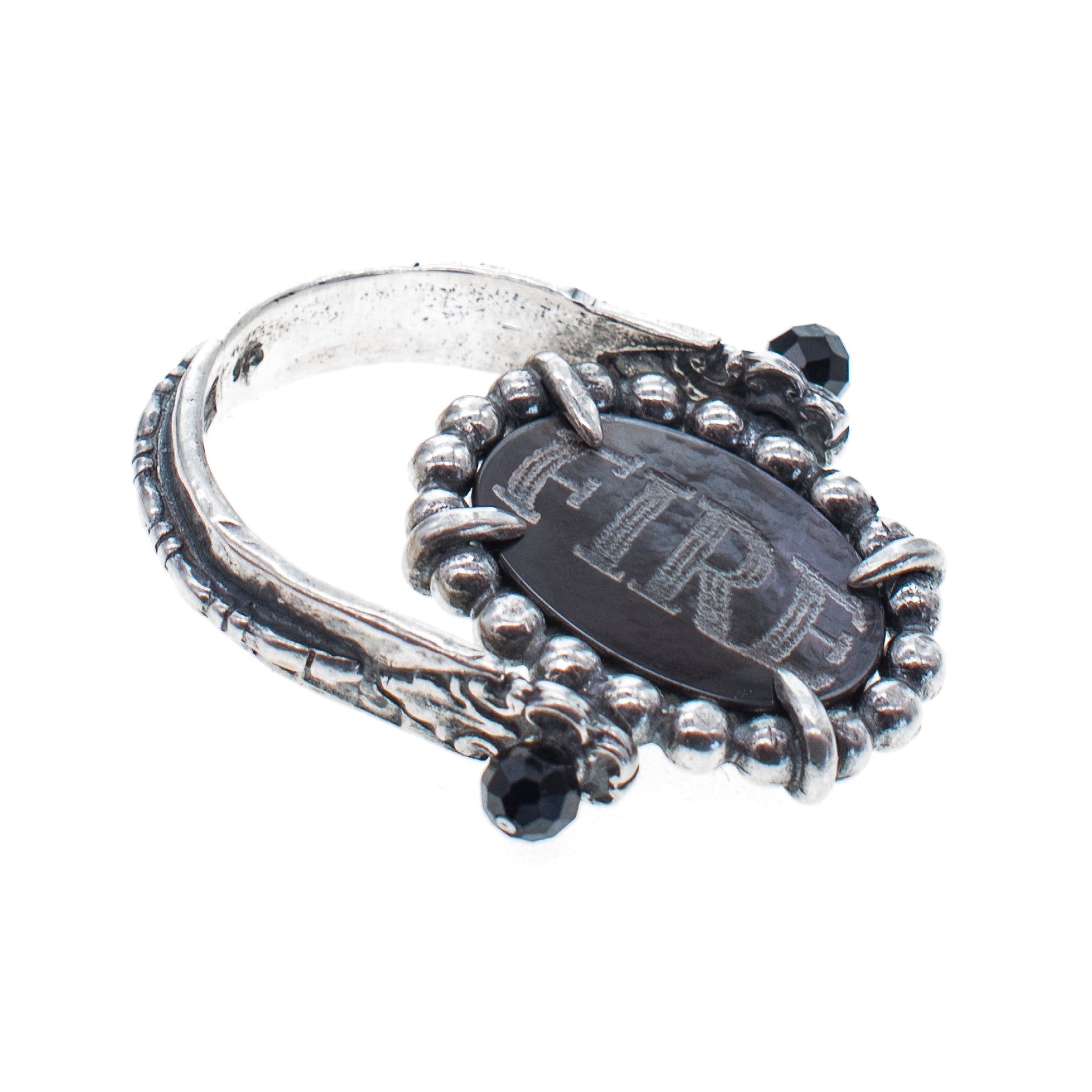 Black Fire & Desire Flip Ring – Sterling Silver – Gem Kingdom