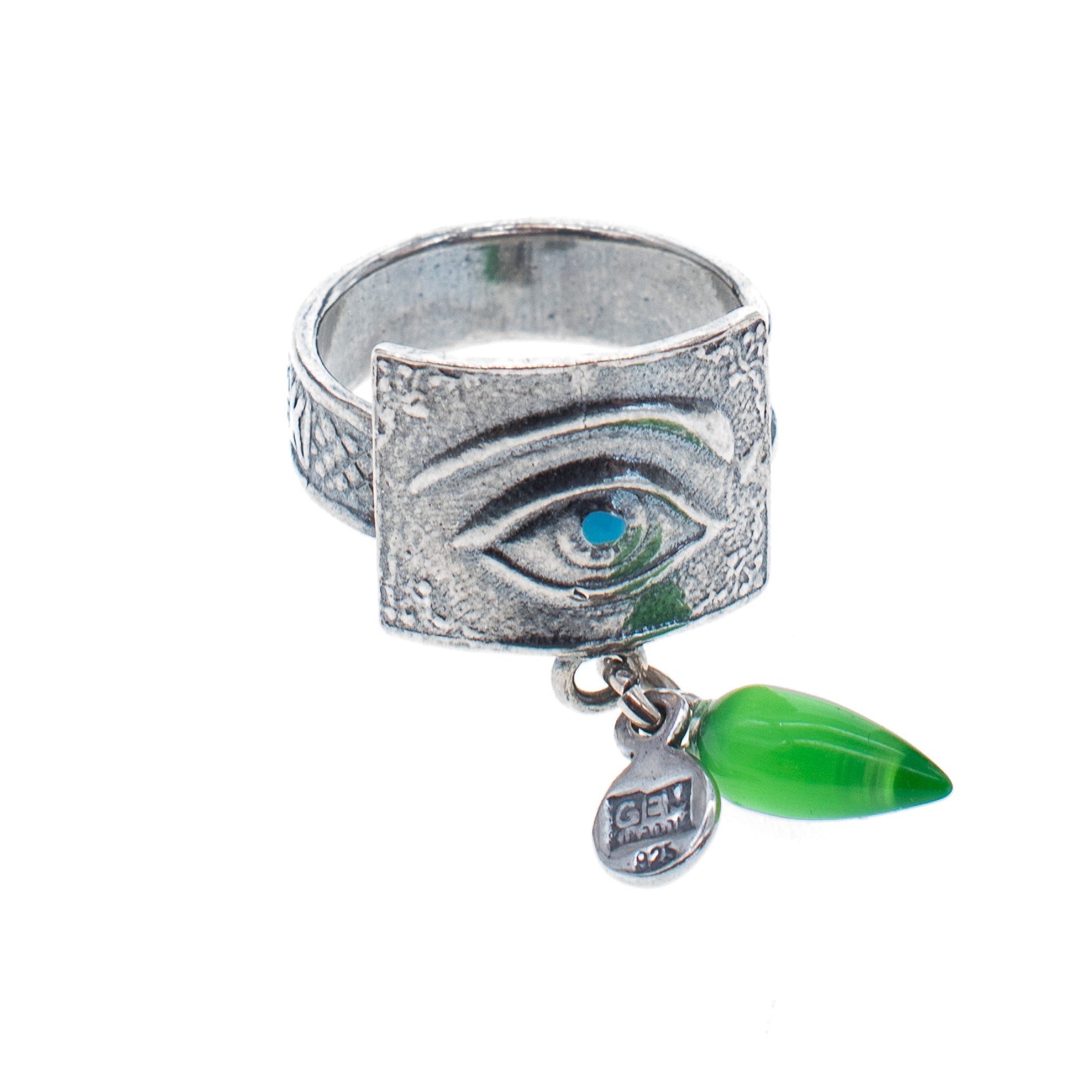 Ex Voto Eye Ring – Sterling Silver – Gem Kingdom