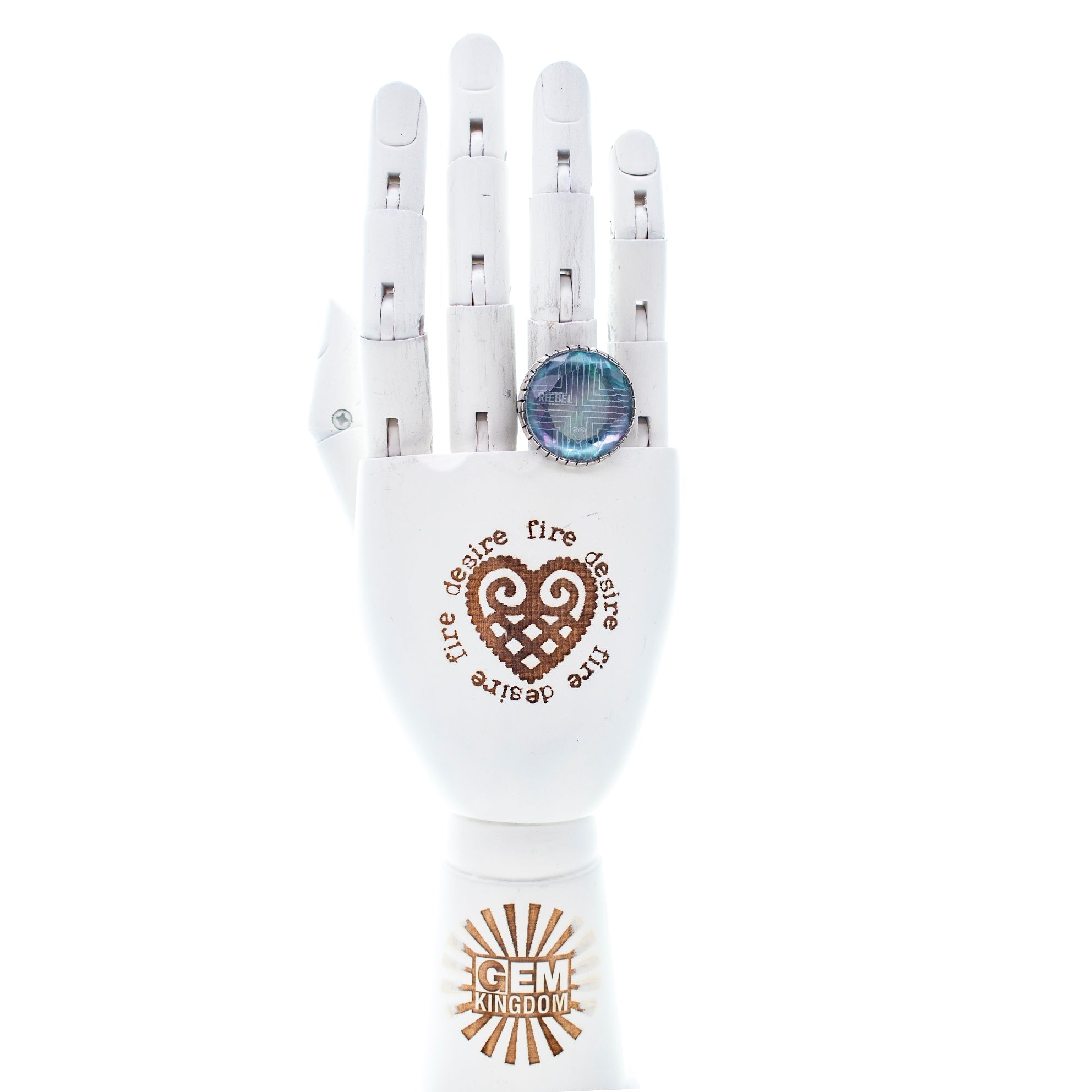 Grey Crystal Ring – Sterling Silver – Gem Kingdom