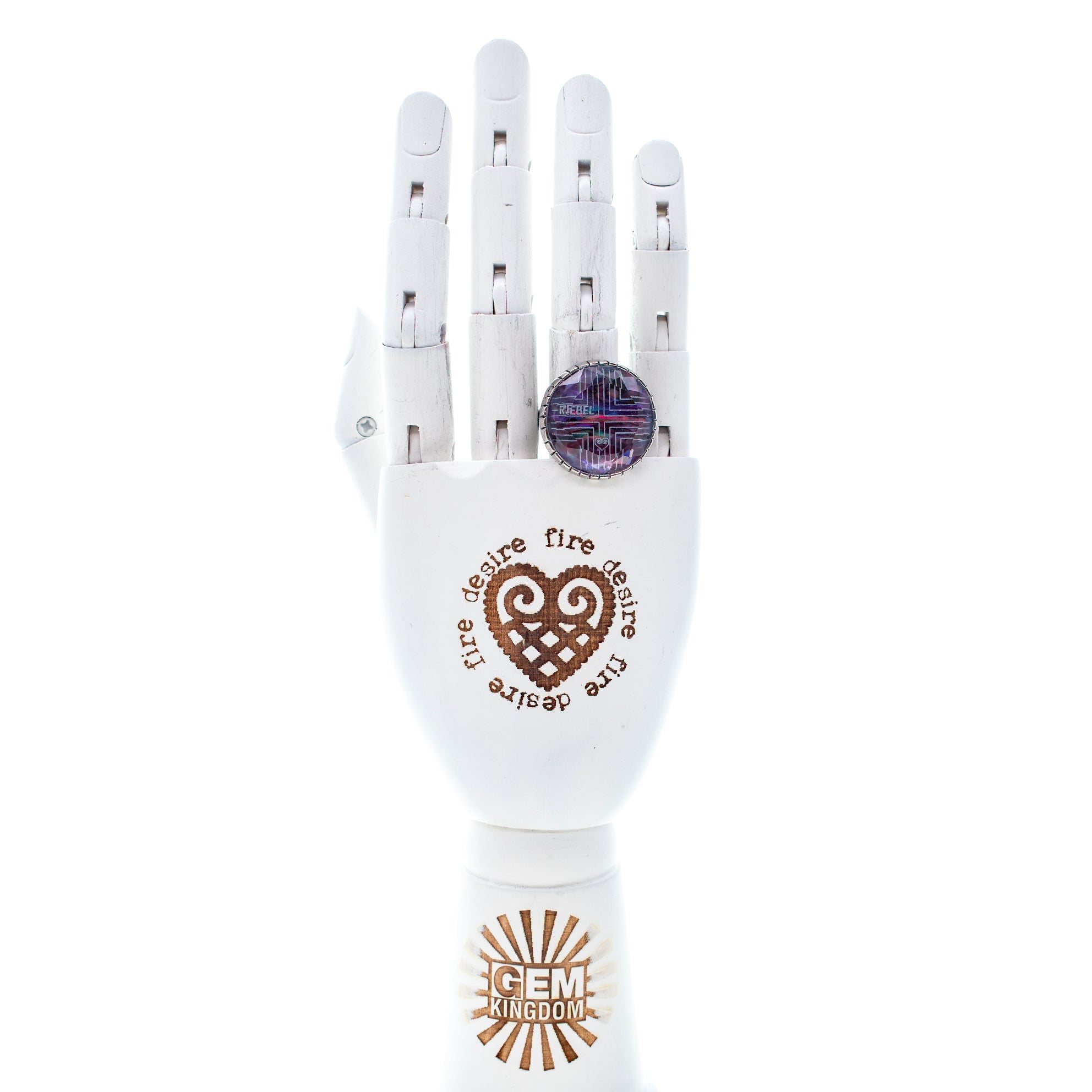 Purple Crystal Ring – Sterling Silver – Gem Kingdom