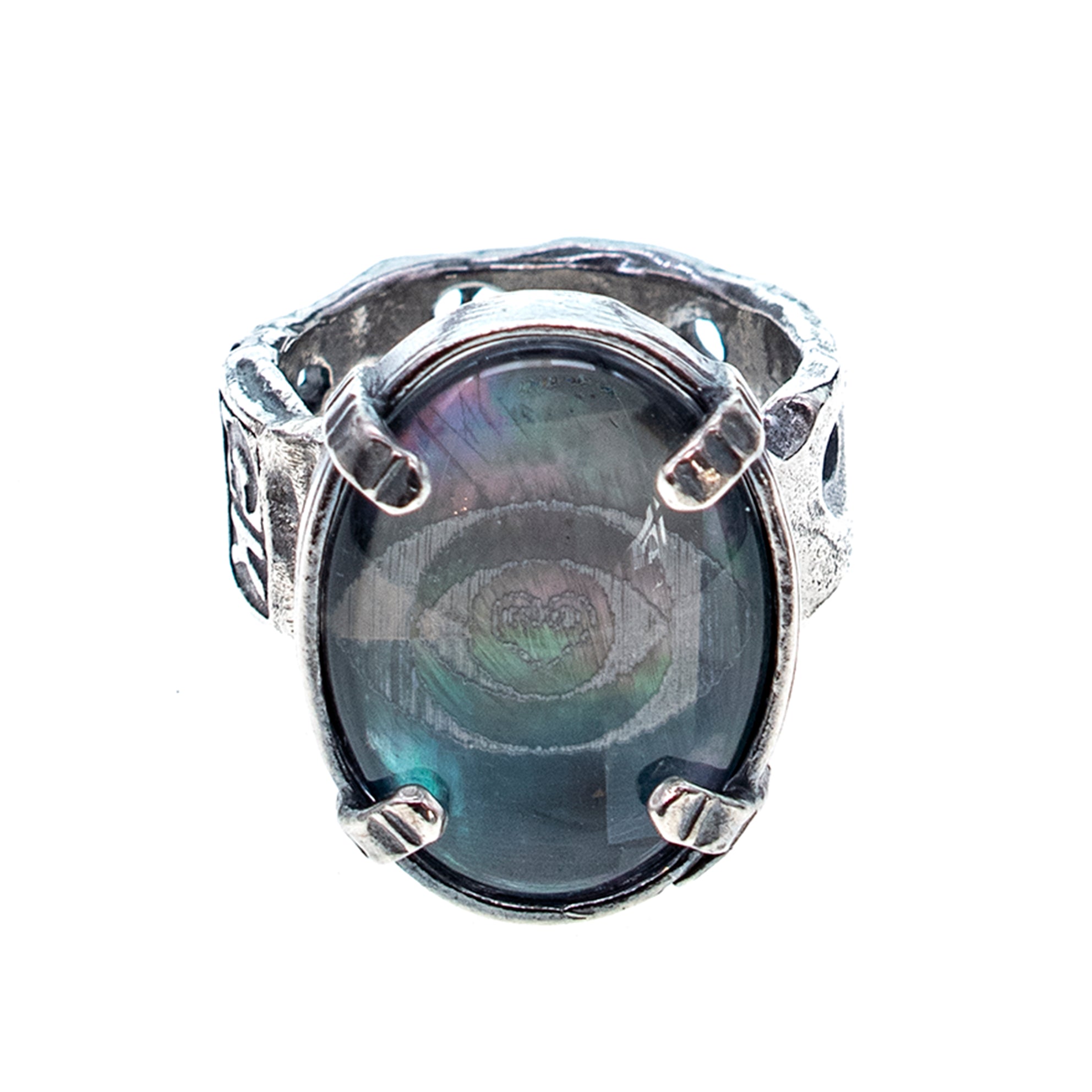 Grey Eye Ring – Sterling Silver – Gem Kingdom