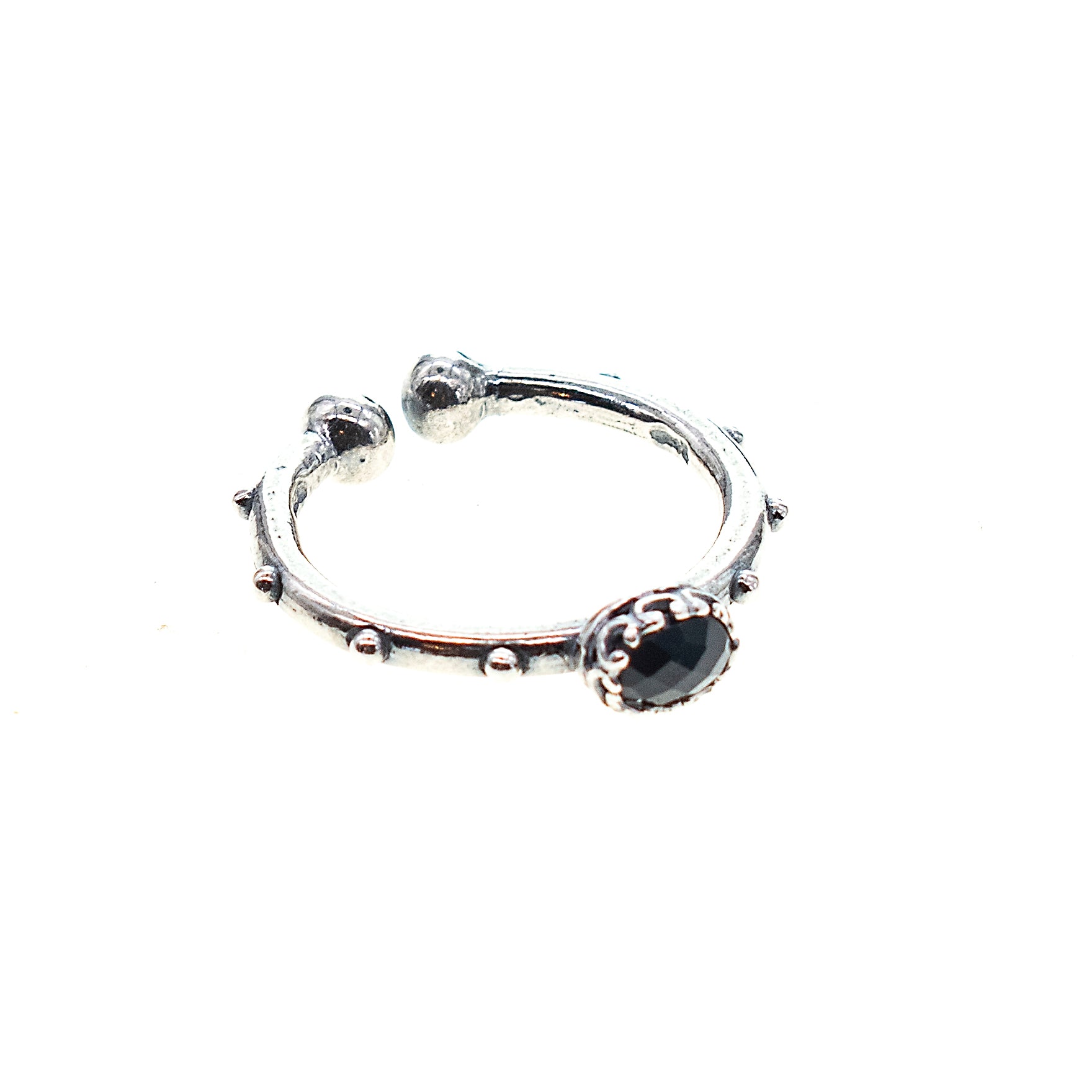 Zwarte Spinel Ring Studs
