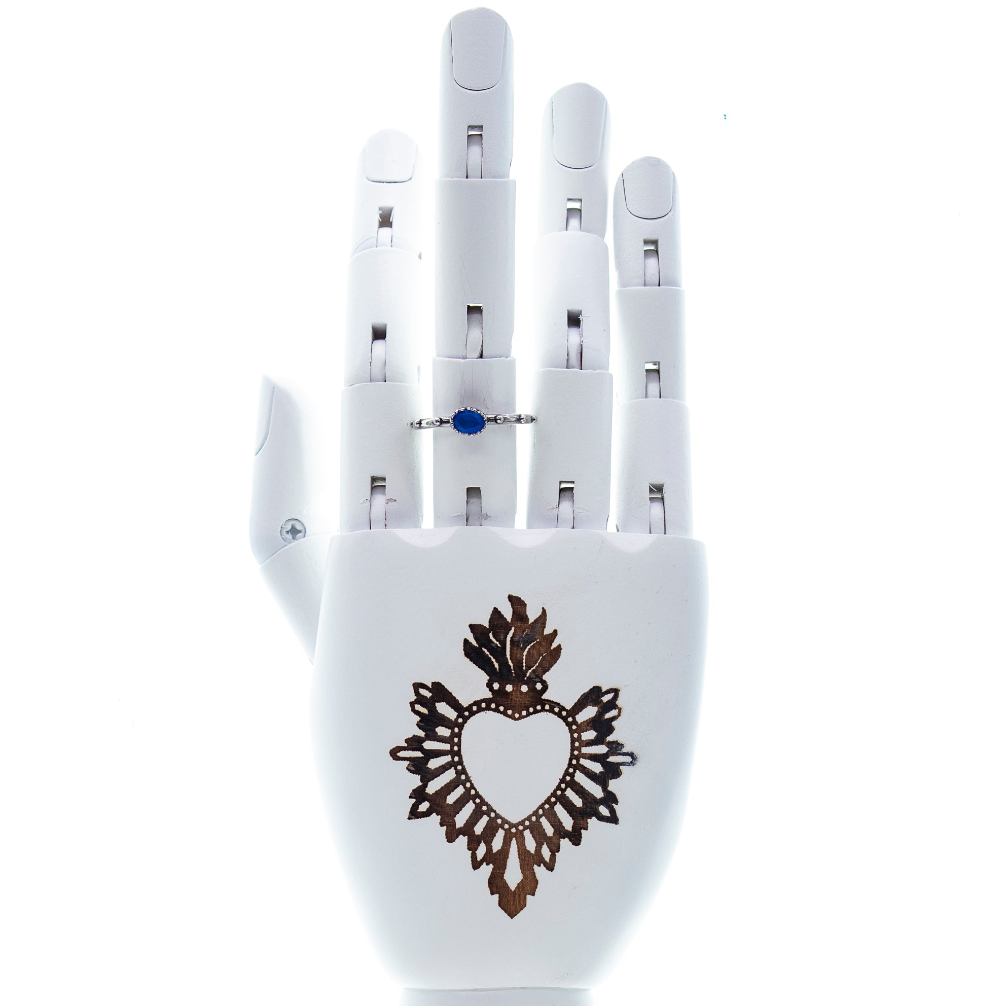Blauwe Agaat Ring Studs