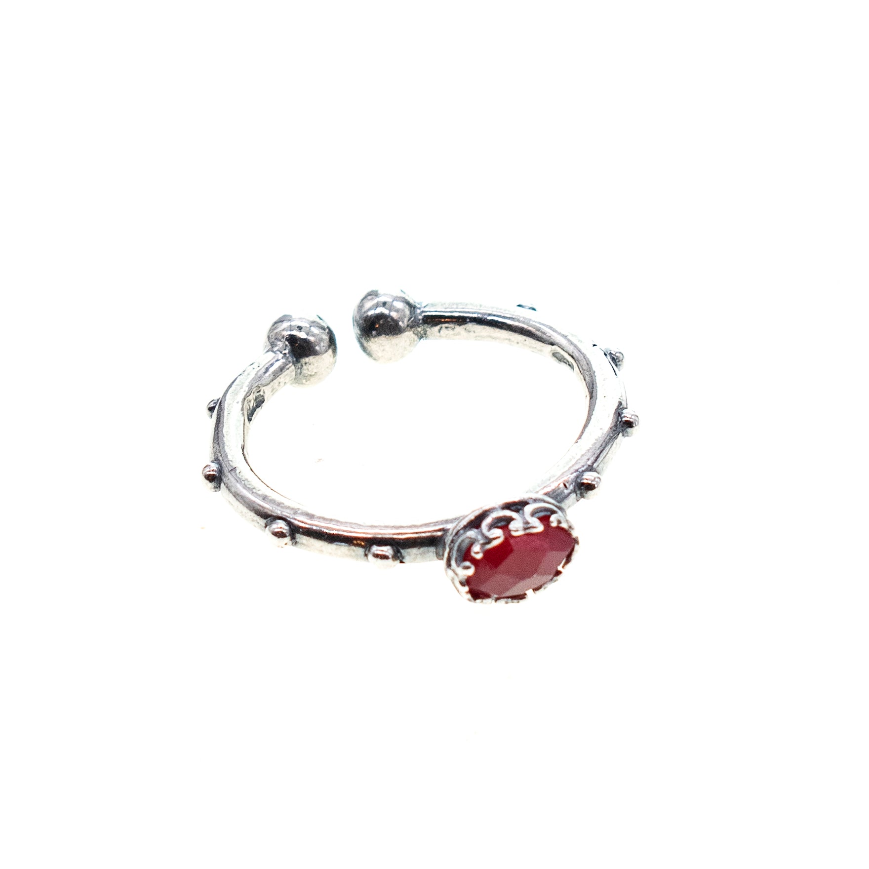 Rode Agaat Ring Studs