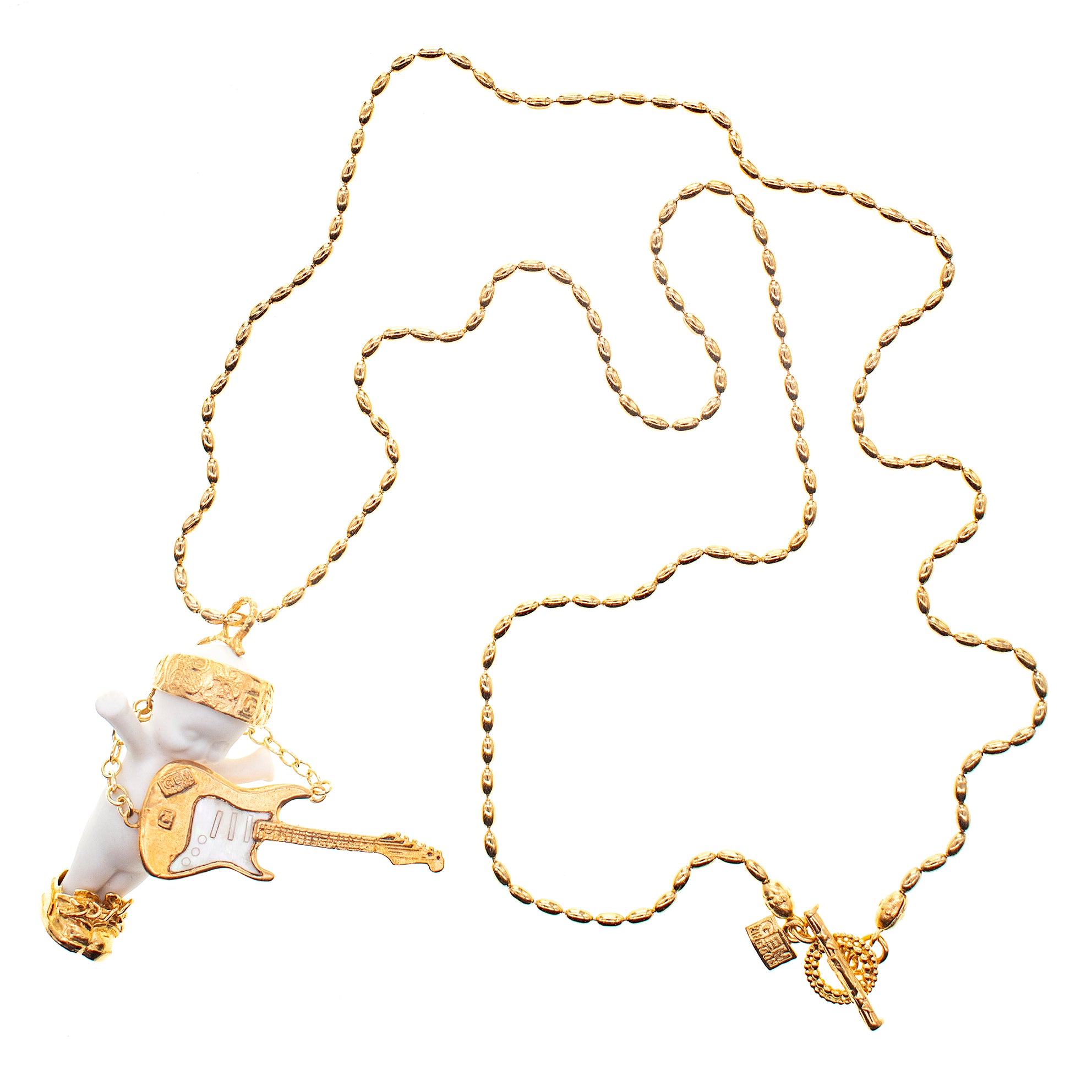 "Rock-A-Bye Baby" Ketting Wit En Goud