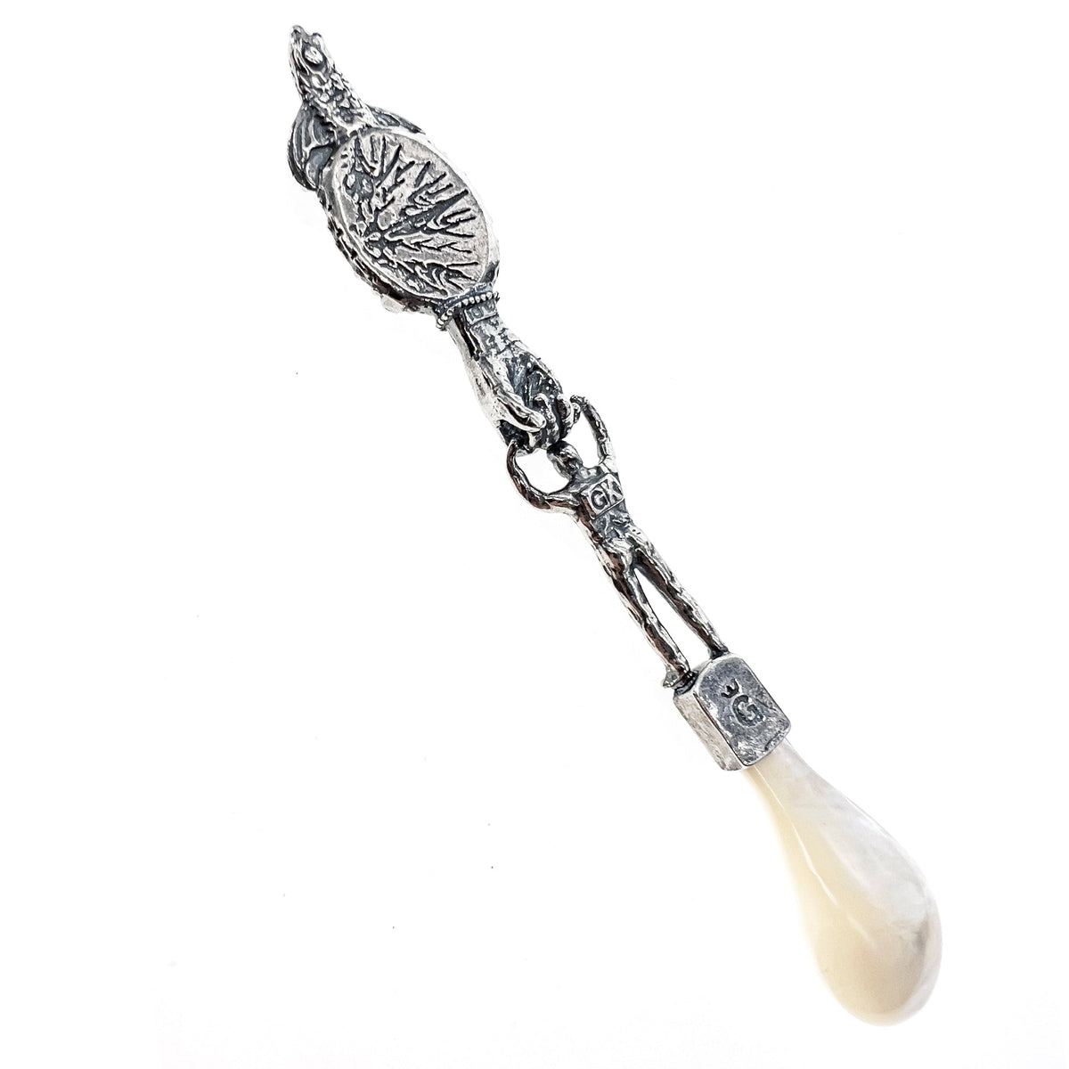 Kaviaarlepel Sterling Zilver Kroon – Sterling Zilver – Gem Kingdom