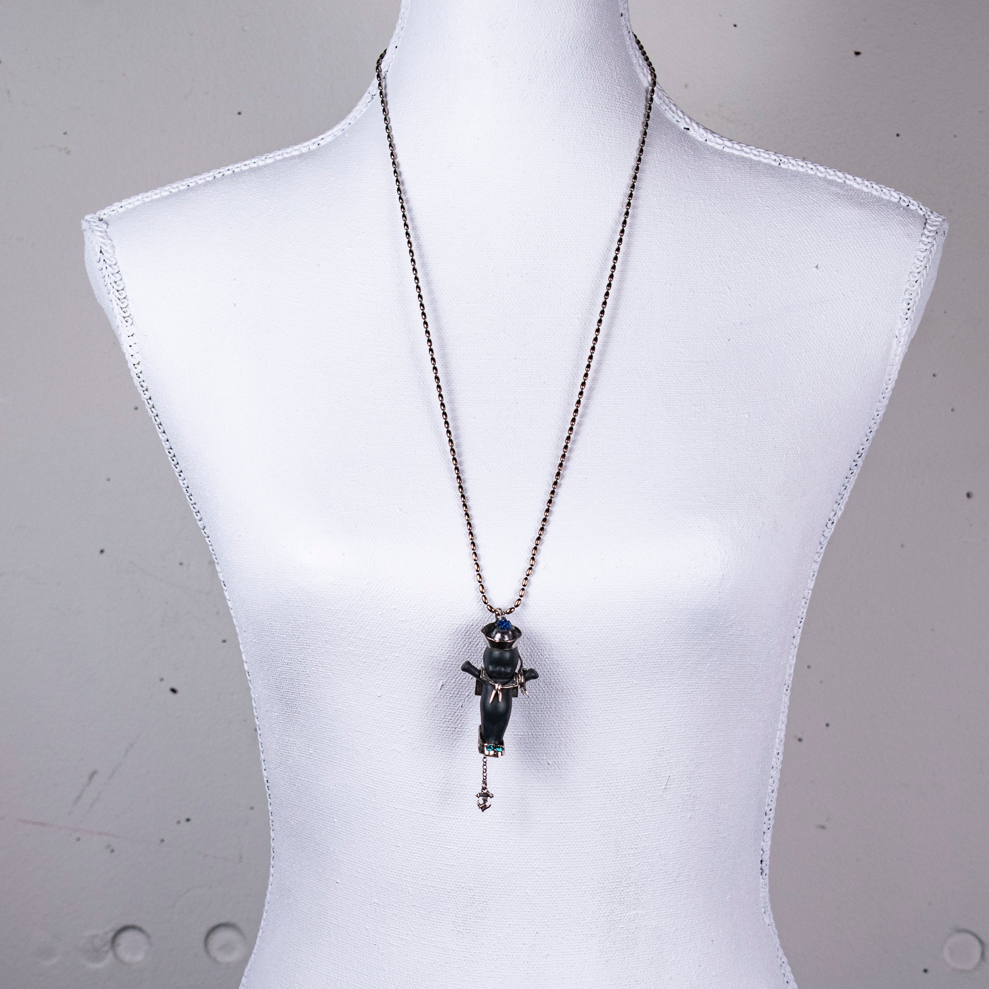 "Little Sailor" Ketting Zwart En Zilver