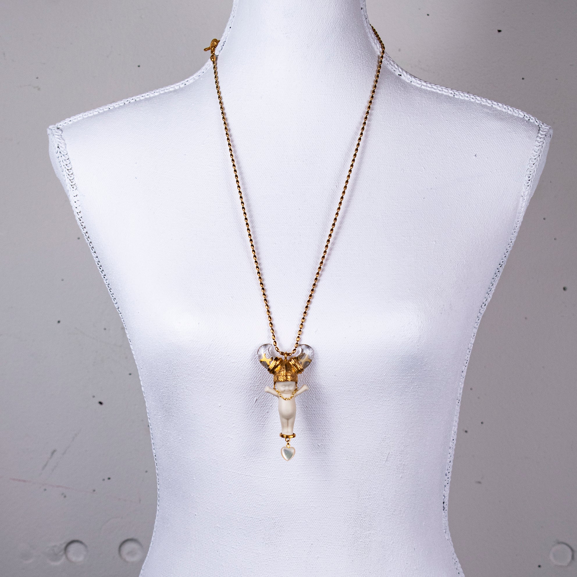"Little Viking Brat" Ketting Wit En Goud