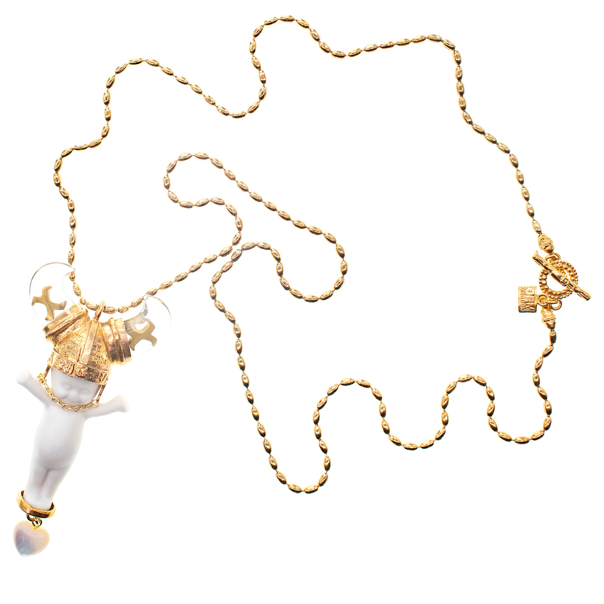 "Little Viking Brat" Ketting Wit En Goud