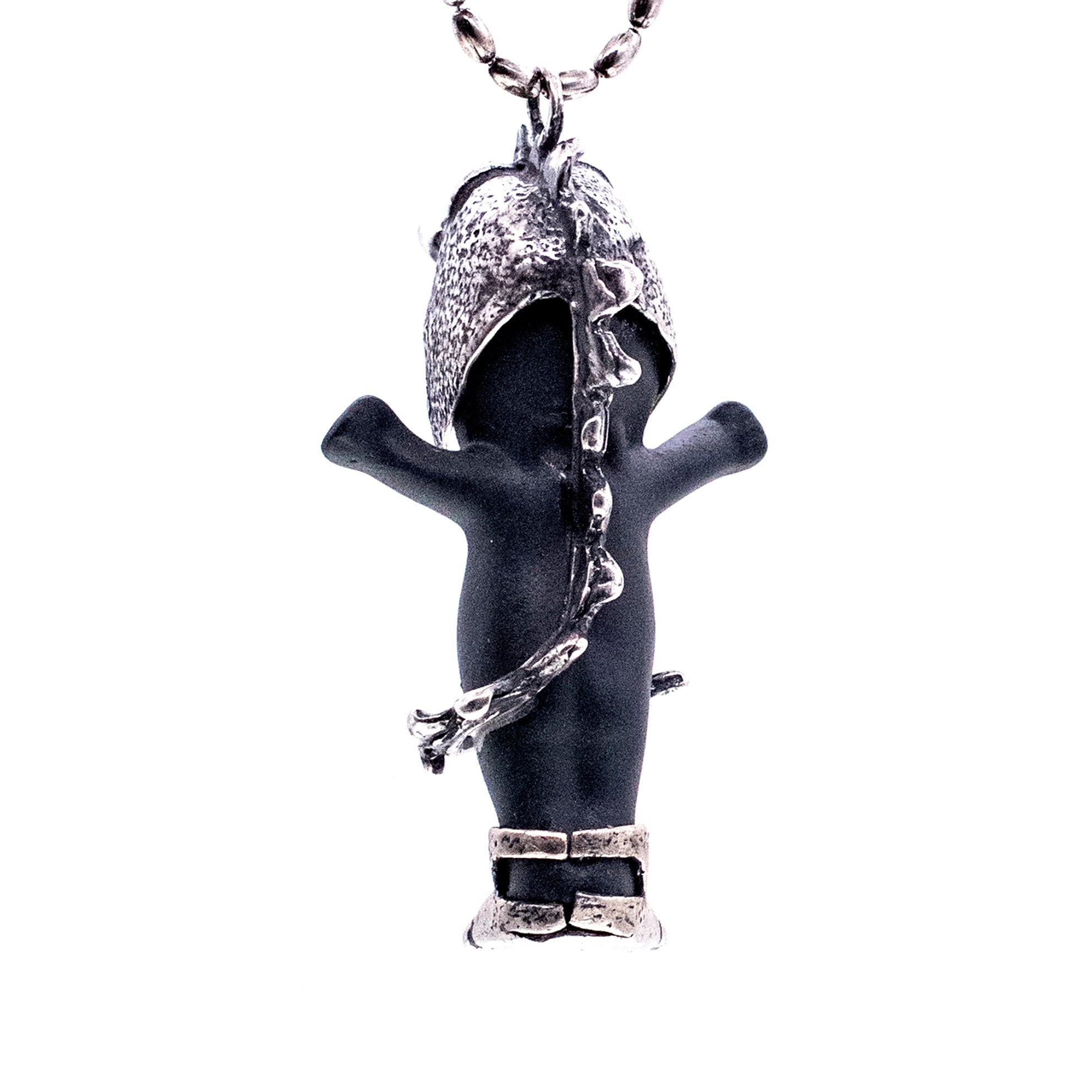 Little Dragon Black And Silver Necklace – Sterling Silver – Gem Kingdom