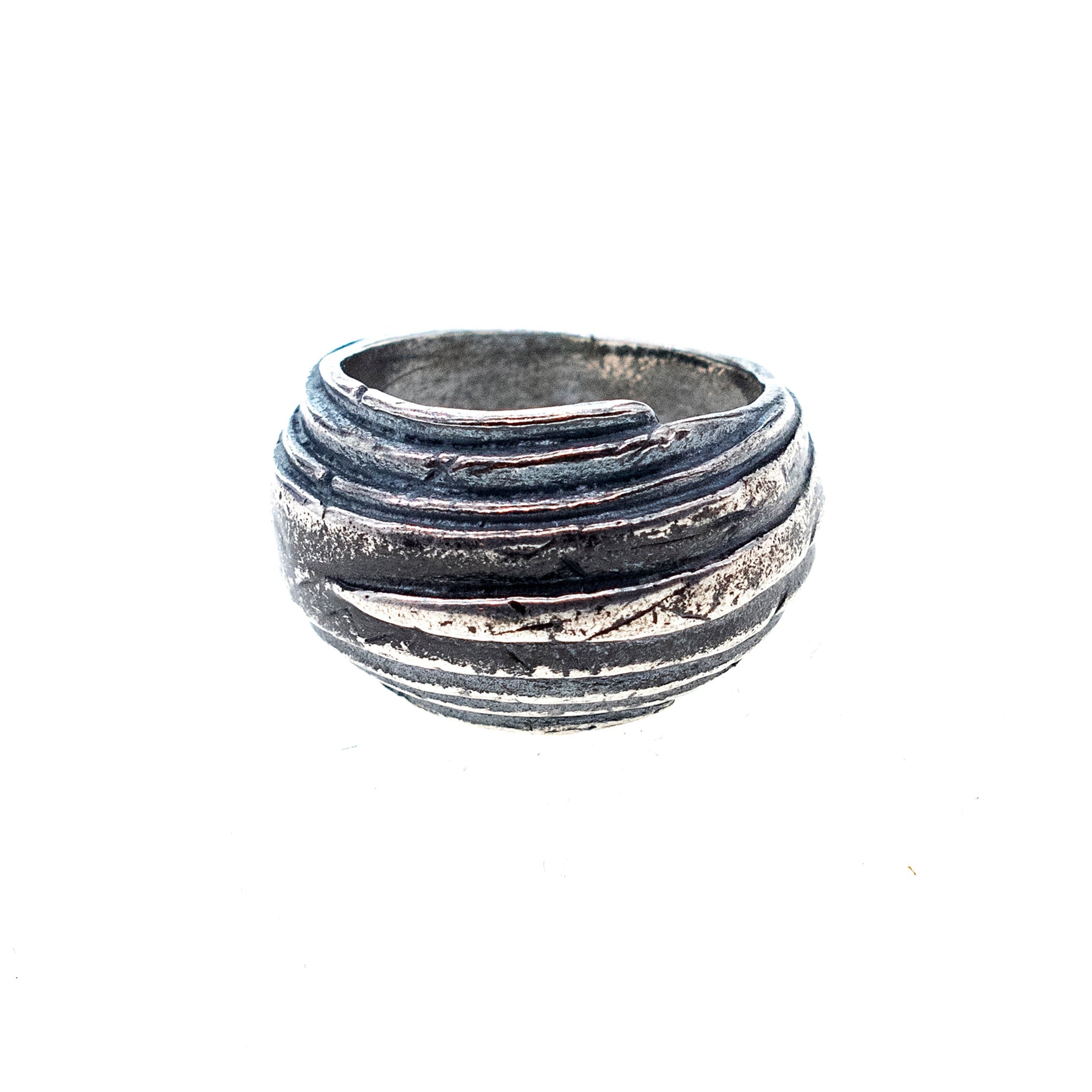 Textured Wrap Ring – Sterling Silver – Gem Kingdom