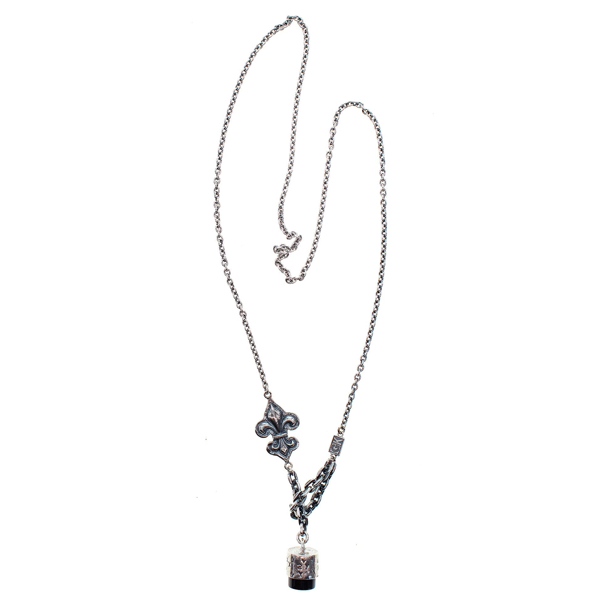 Rebel Rebel Stamp Necklace – Sterling Silver – Gem Kingdom