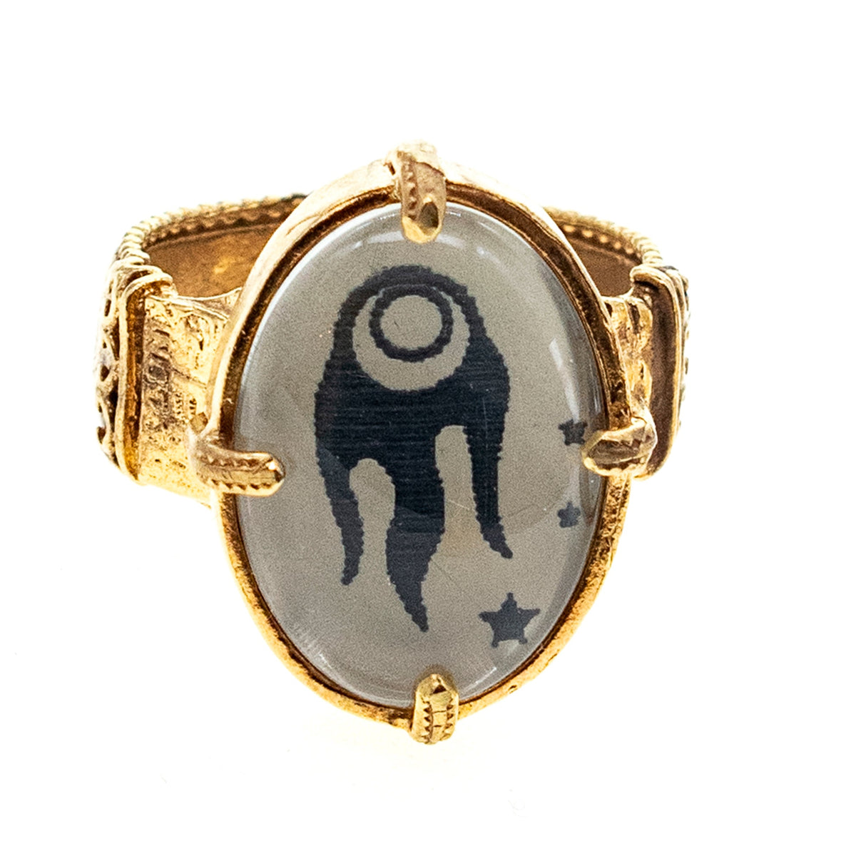 Cosmic Ring White – 18k Gold Plated – Gem Kingdom