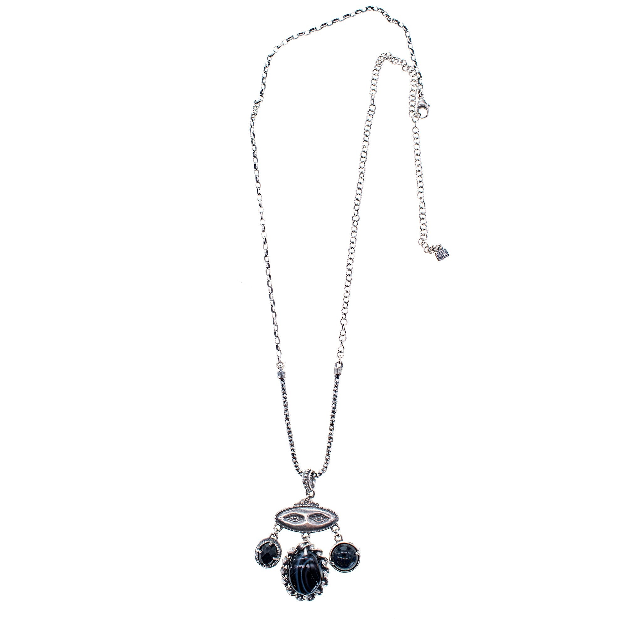 Dark Chandelier Necklace – Sterling Silver – Gem Kingdom