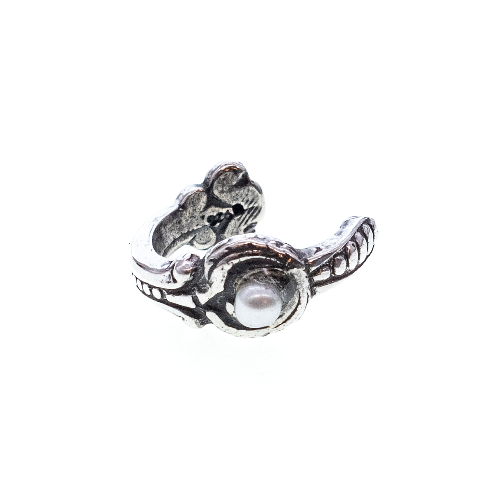 Pearl Swirl Sterling Silver Ear Cuff – Sterling Silver – Gem Kingdom
