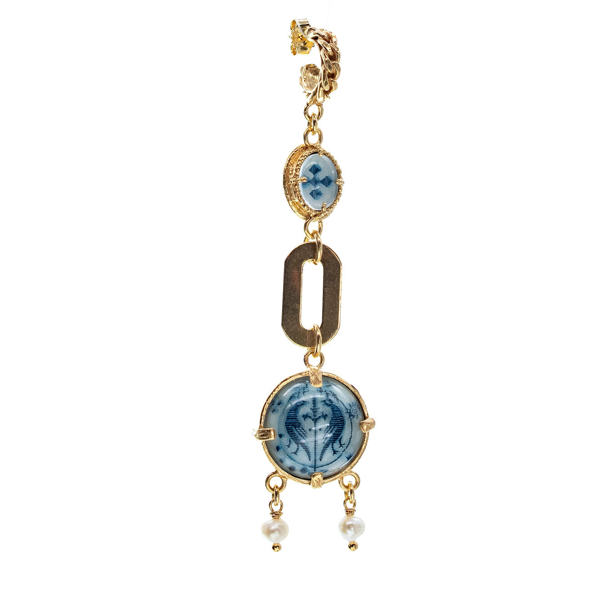Love Birds Single Earring Glow In The Dark – 18k Gold Plated – Gem Kingdom