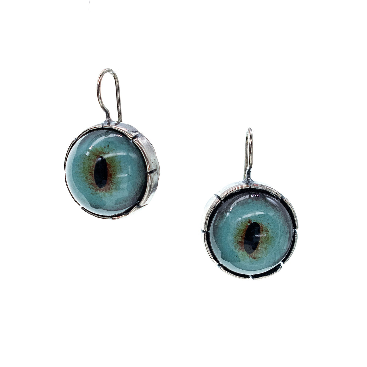 Eye Love You Blue Eye Drop Earrings – Sterling Silver – Gem Kingdom