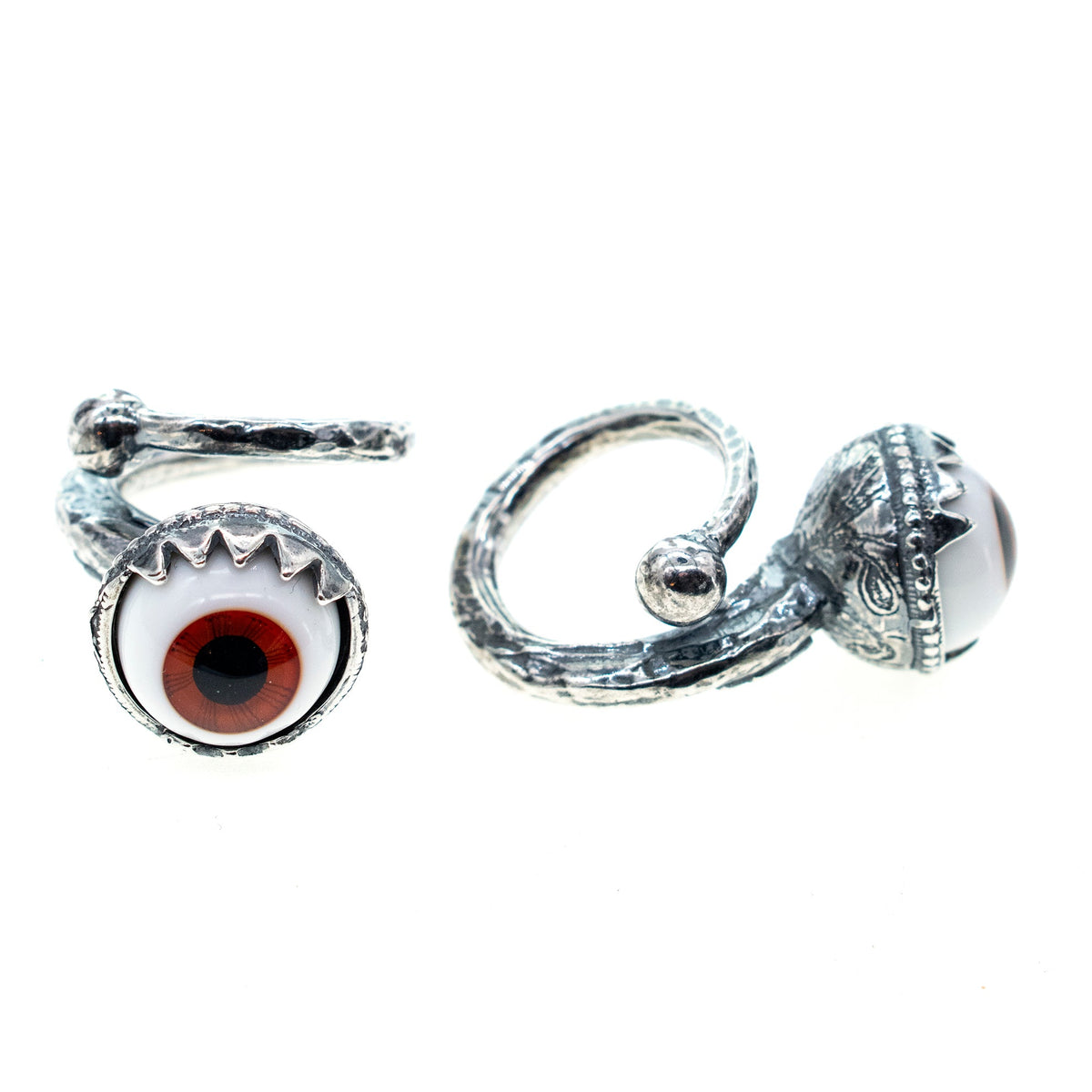 Eye Love You Eye Ring Brown – Sterling Silver – Gem Kingdom