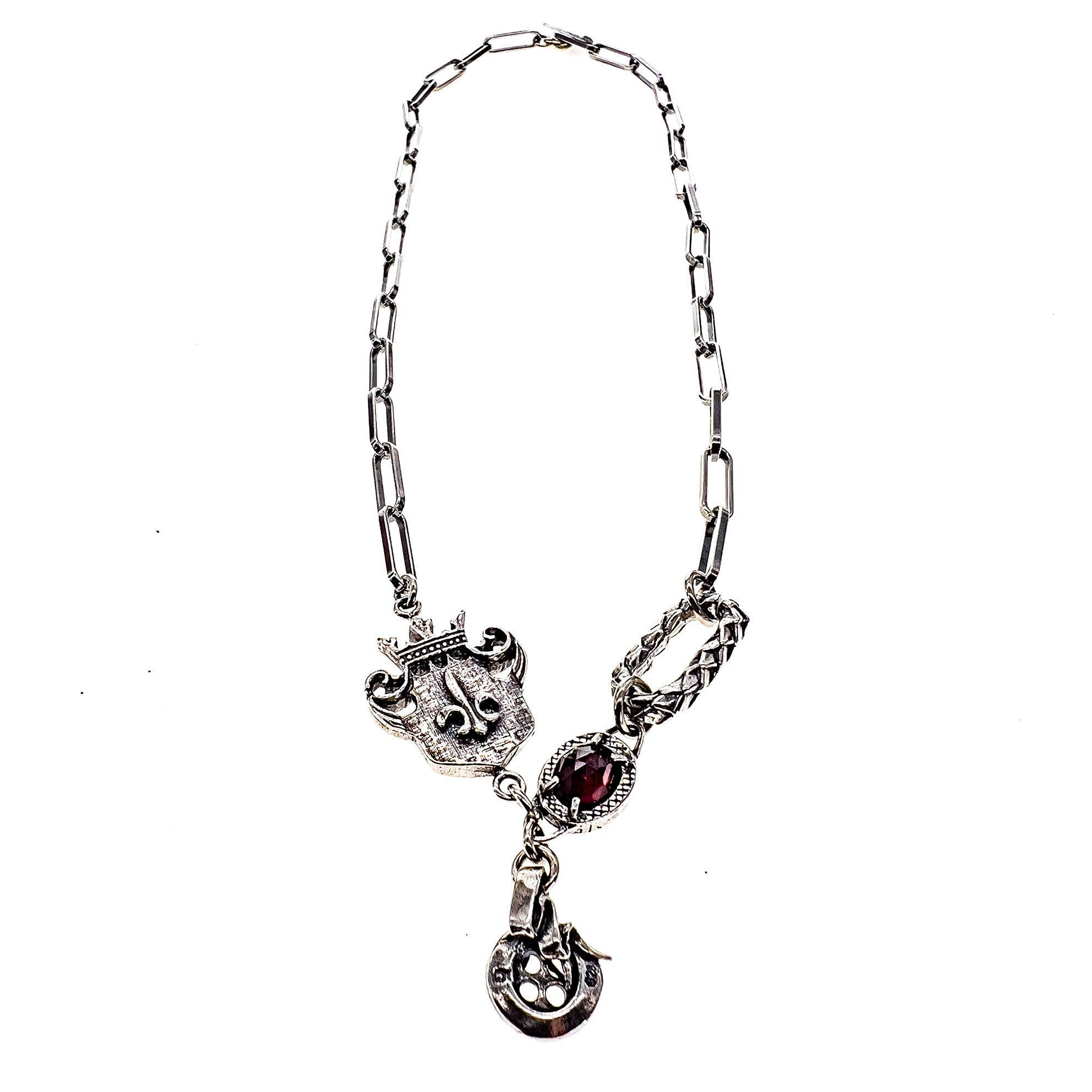 Rebel Rebel Paperclip Necklace – Sterling Silver – Gem Kingdom