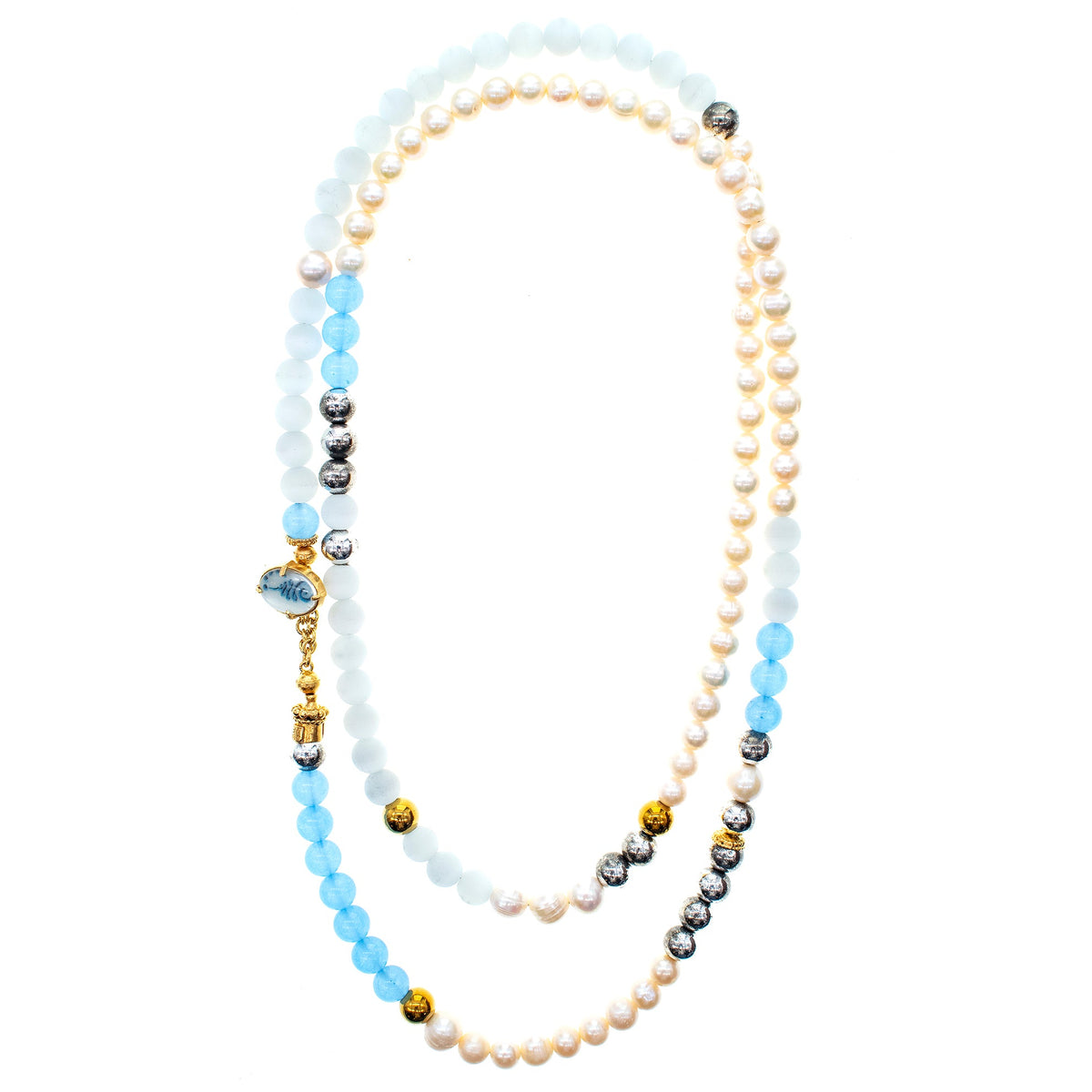 Blue Solace Necklace – Gold Plated – Gem Kingdom