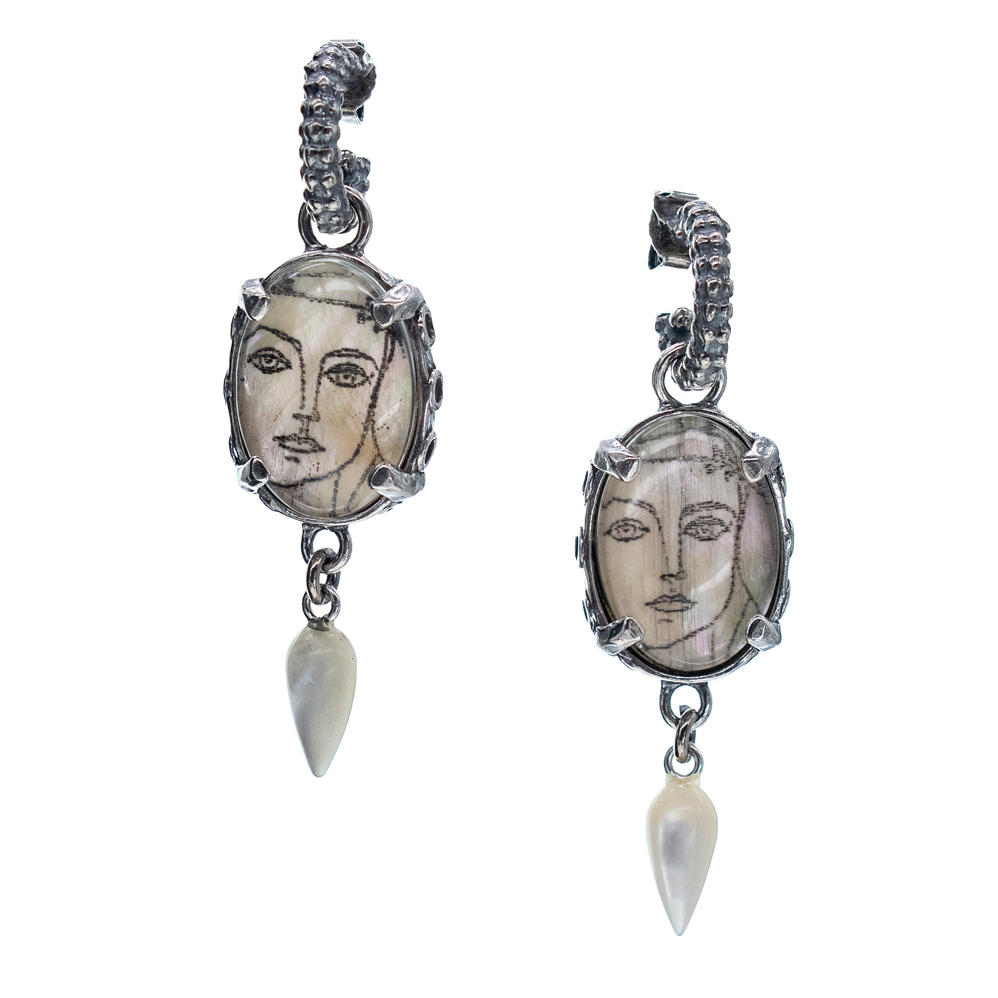 Picasso Drop Earrings – Sterling Silver – Gem Kingdom