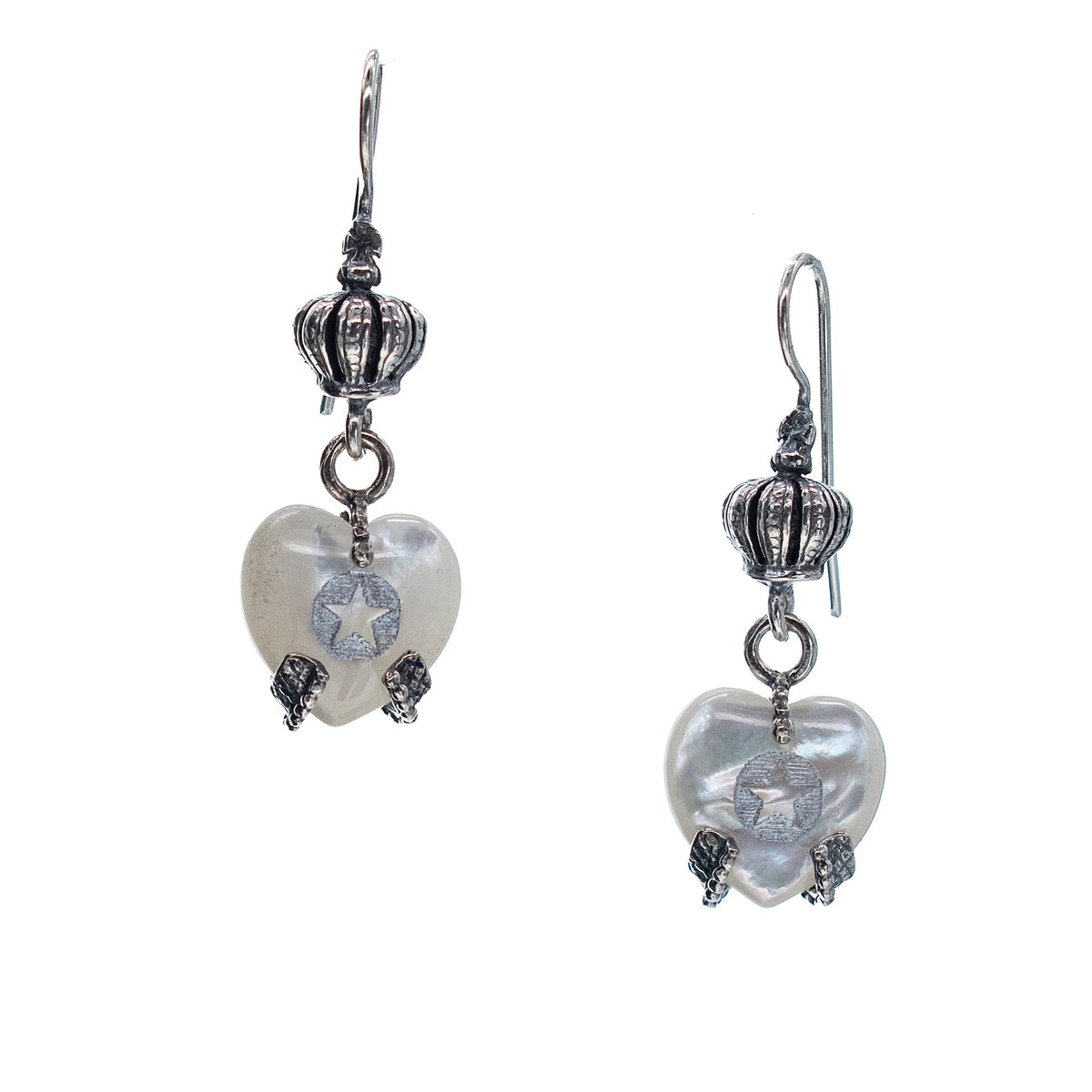 Back to the Future Drop Earrings White – Sterling Silver – Gem Kingdom