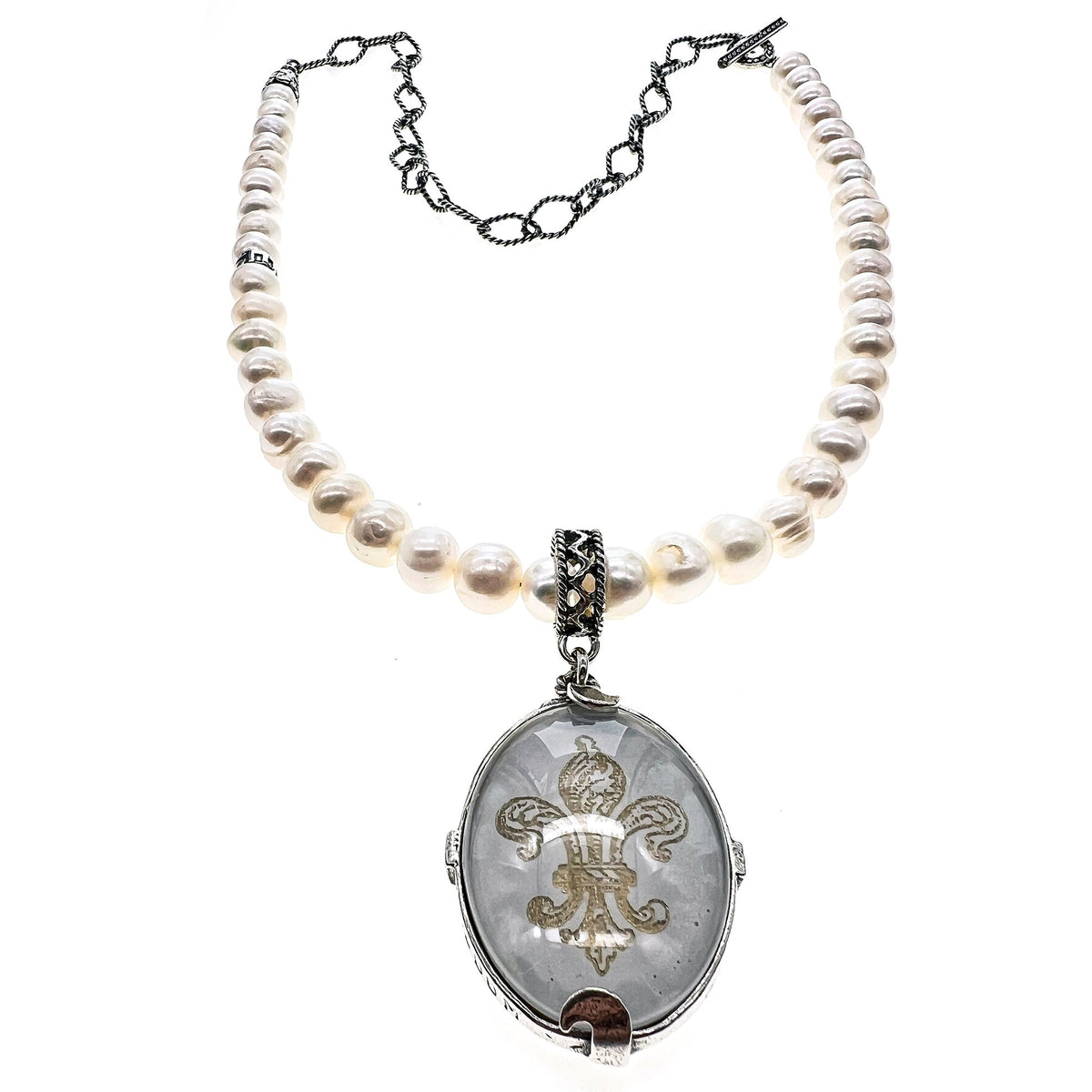 Fleur-De-Lis Ketting Wit – Sterling Zilver – Gem Kingdom