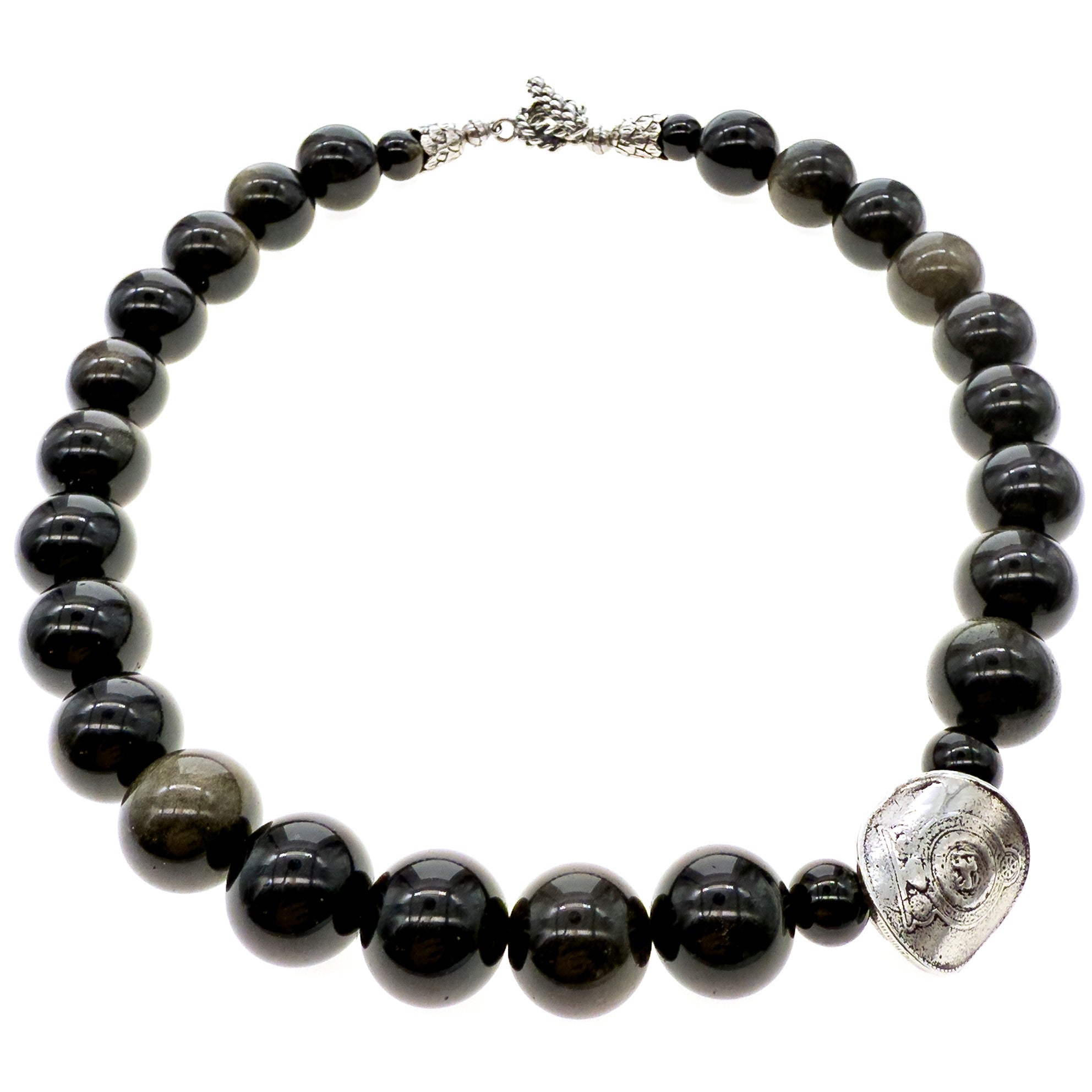 Rebel Rebel Golden Obsidiaan kralenKetting