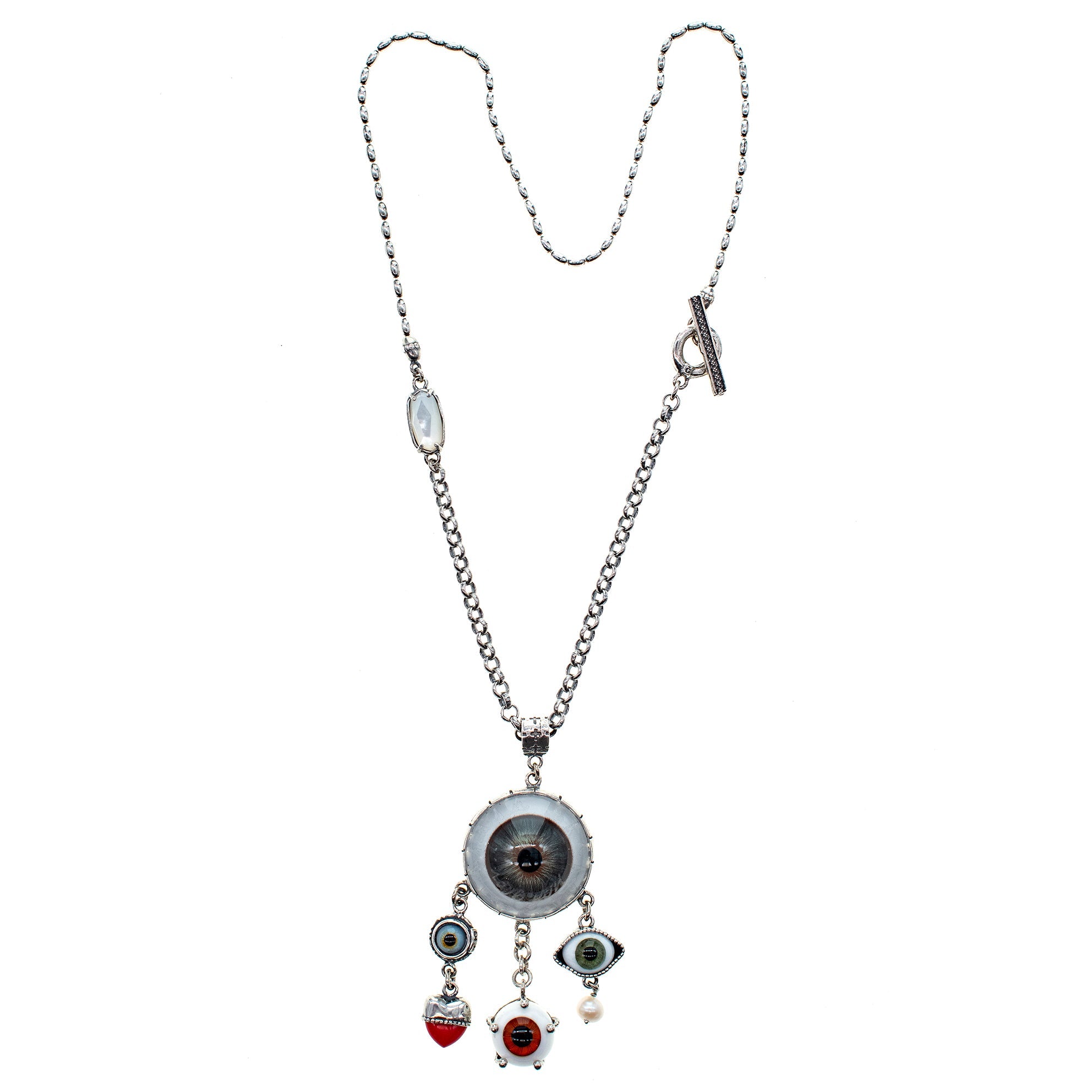 Eye Love You Glazen Oog Hanger Ketting