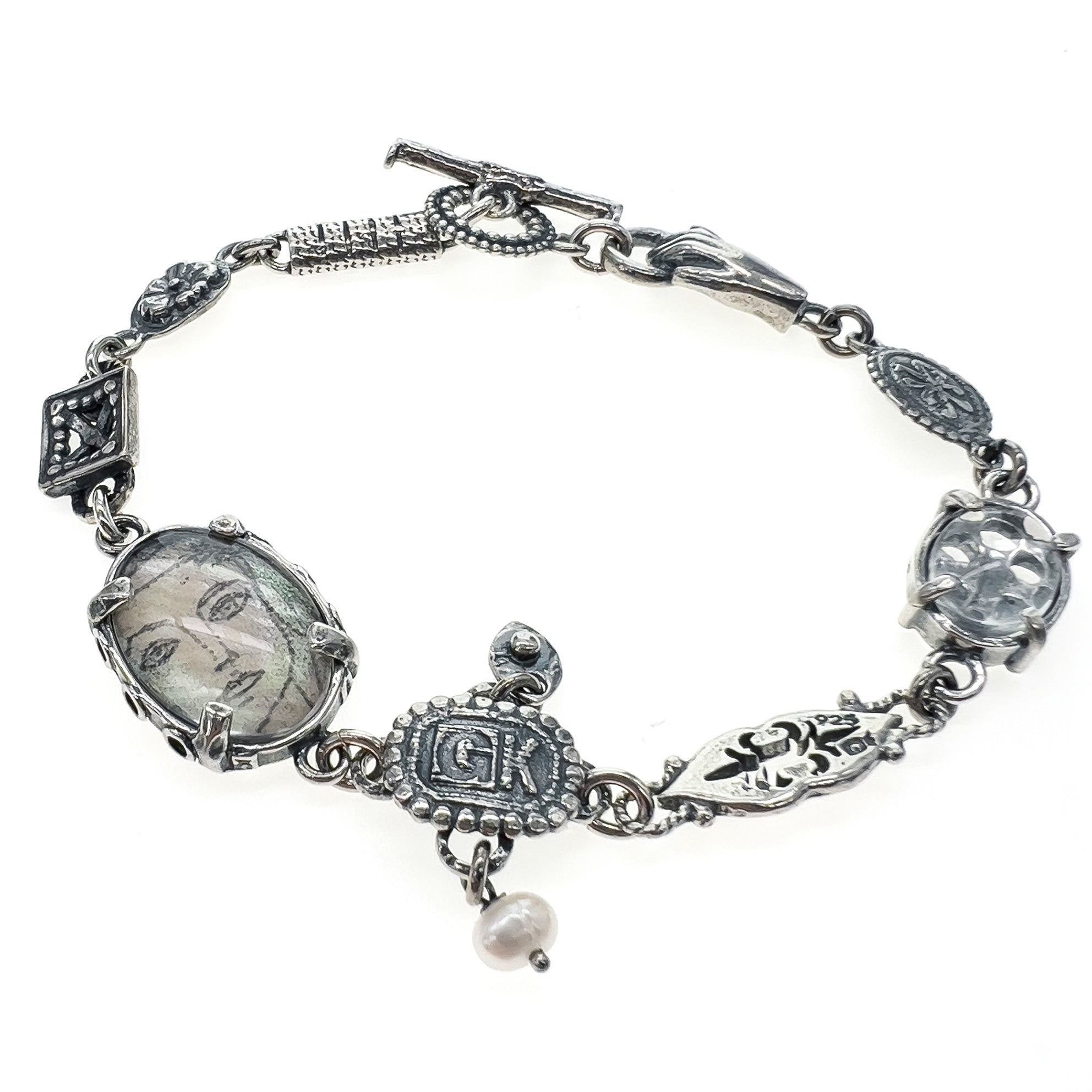 Picasso Link Bracelet – Sterling Silver – Gem Kingdom