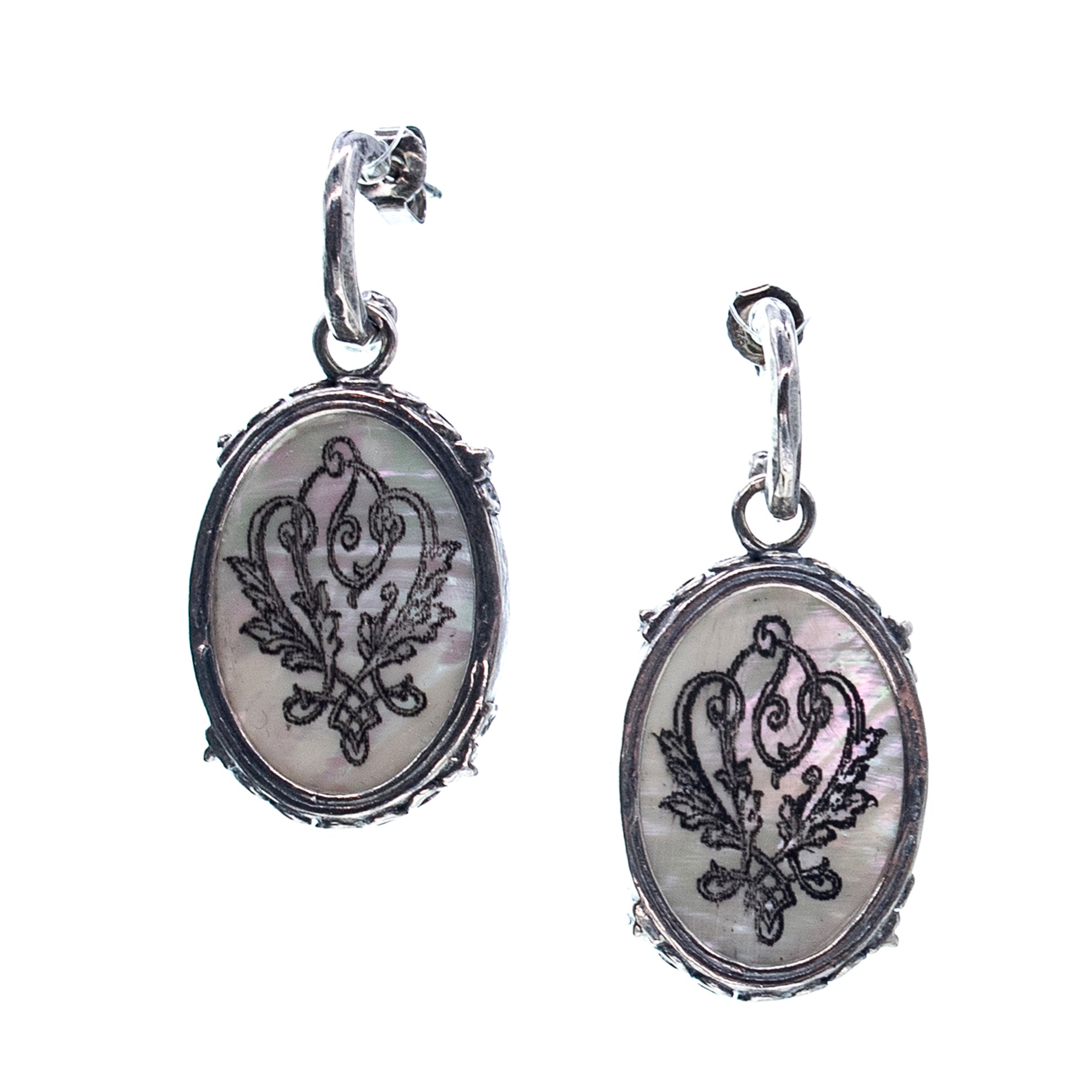 White Mother Of Pearl Drop Earrings – Sterling Silver – Gem Kingdom